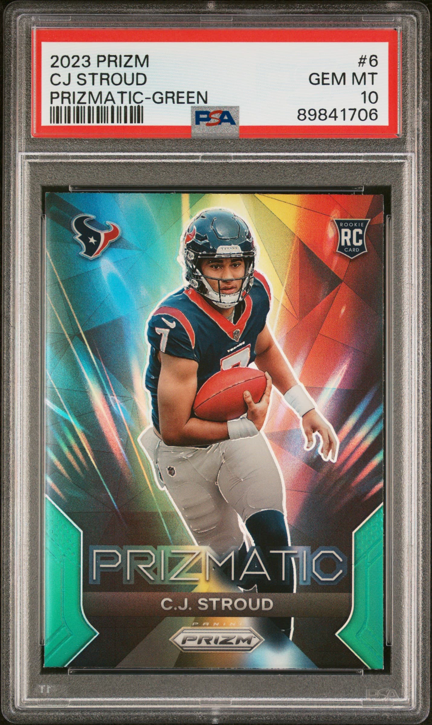 2023 PANINI PRIZM PRIZMATIC CJ STROUD #6 PRIZMATIC-GREEN PRIZM GEM MT 10 89841706
