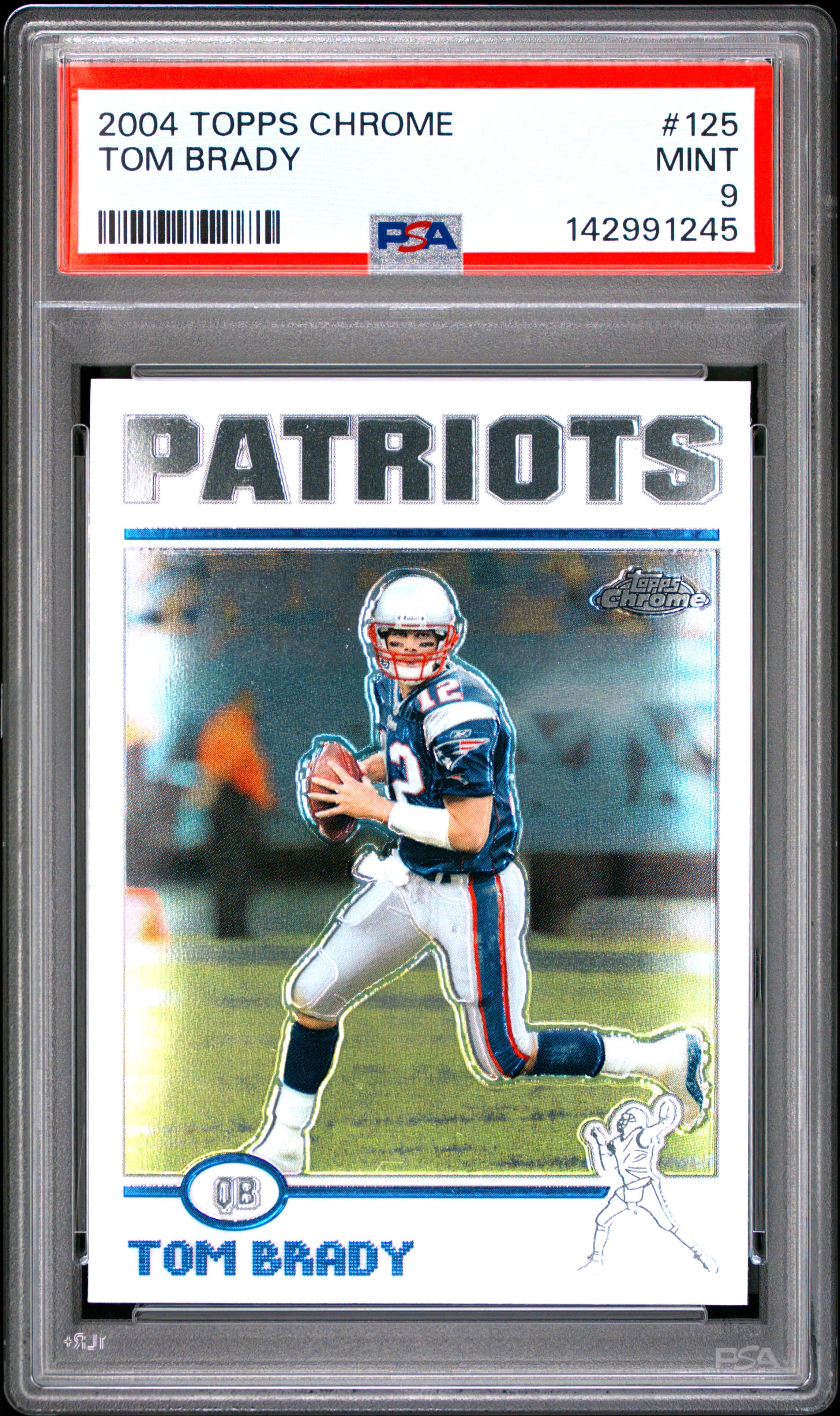 2004 TOPPS CHROME TOM BRADY #125 MINT 9 142991245