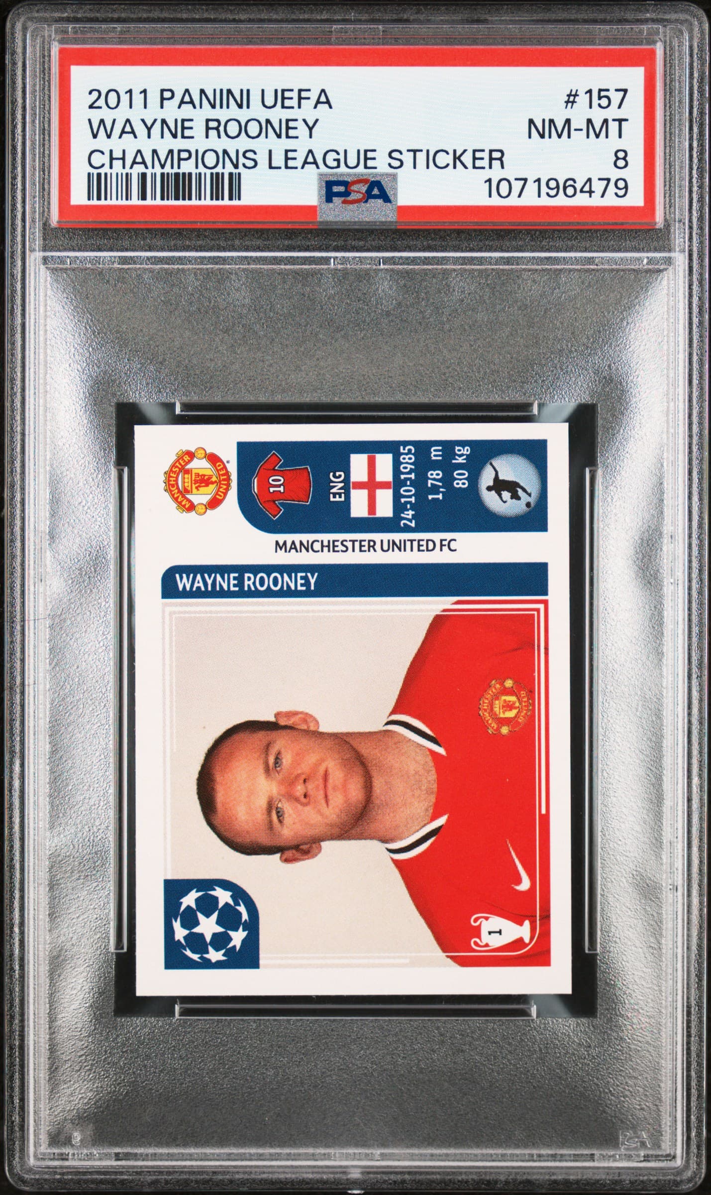 2011 PANINI UEFA CHAMPIONS LEAGUE STICKER WAYNE ROONEY #157 CHAMPIONS LEAGUE STICKER NM-MT 8 107196479