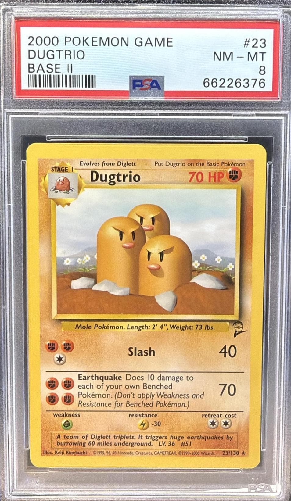 2000 POKEMON GAME BASE II DUGTRIO #23 BASE II NM-MT 8 66226376