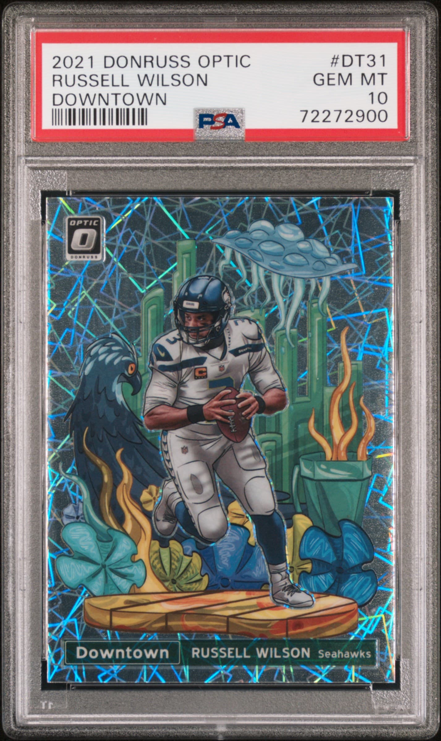 2021 PANINI DONRUSS OPTIC DOWNTOWN RUSSELL WILSON #DT31 DOWNTOWN GEM MT 10 72272900
