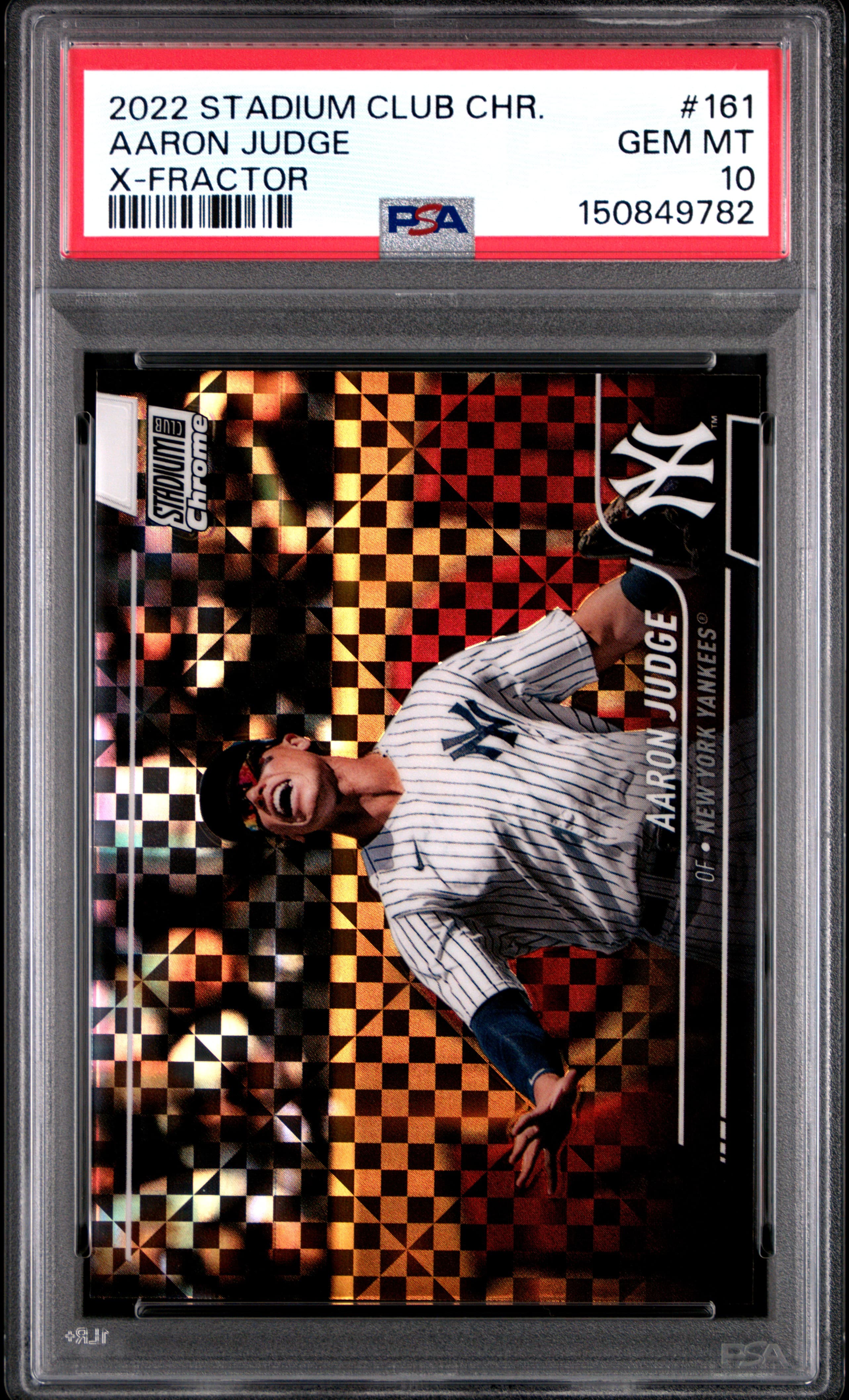 2022 TOPPS STADIUM CLUB CHROME AARON JUDGE #161 X-FRACTOR GEM MT 10 150849782