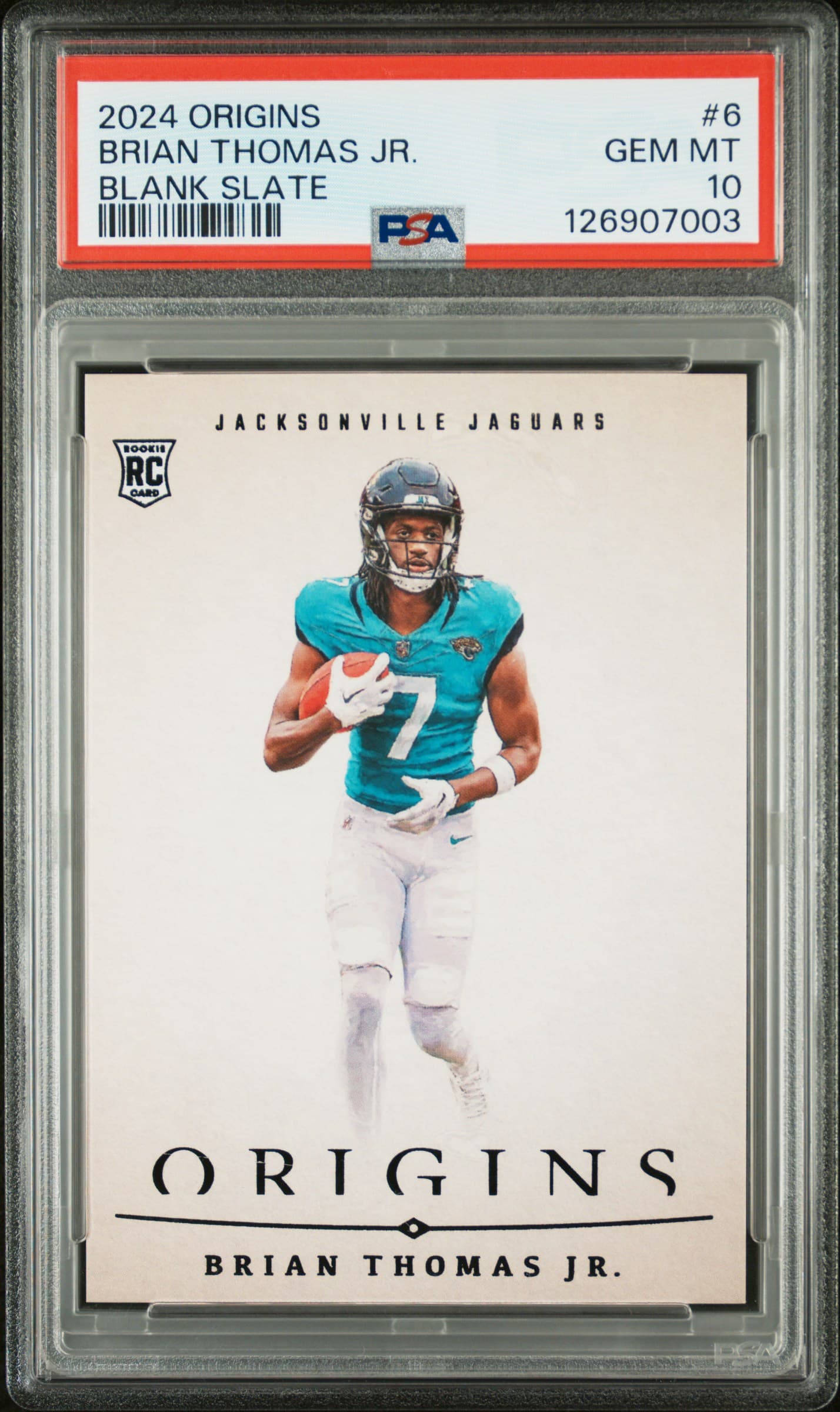 2024 PANINI ORIGINS BLANK SLATE BRIAN THOMAS JR. #6 GEM MT 10 126907003