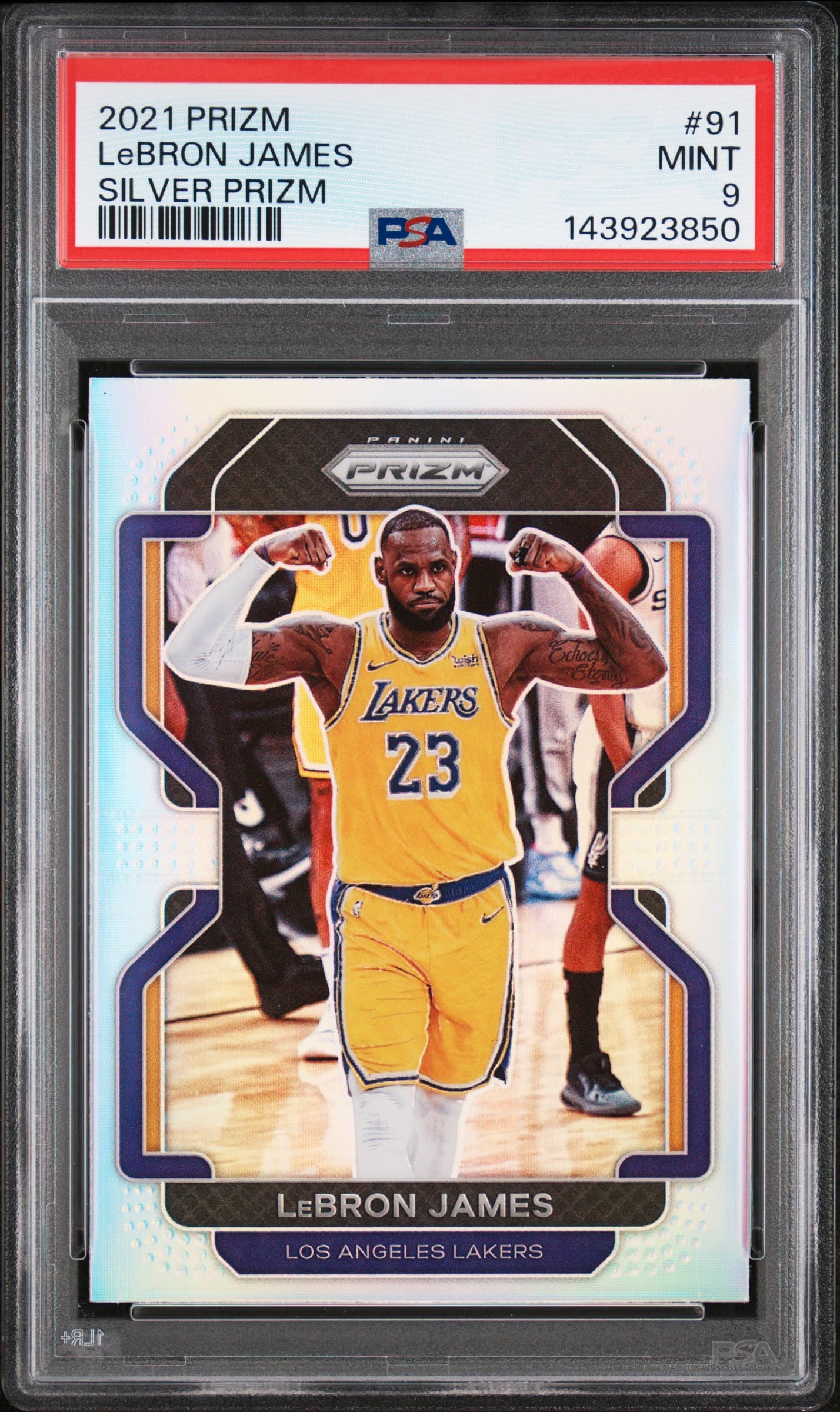 2021 PANINI PRIZM LeBRON JAMES #91 SILVER PRIZM MINT 9 143923850