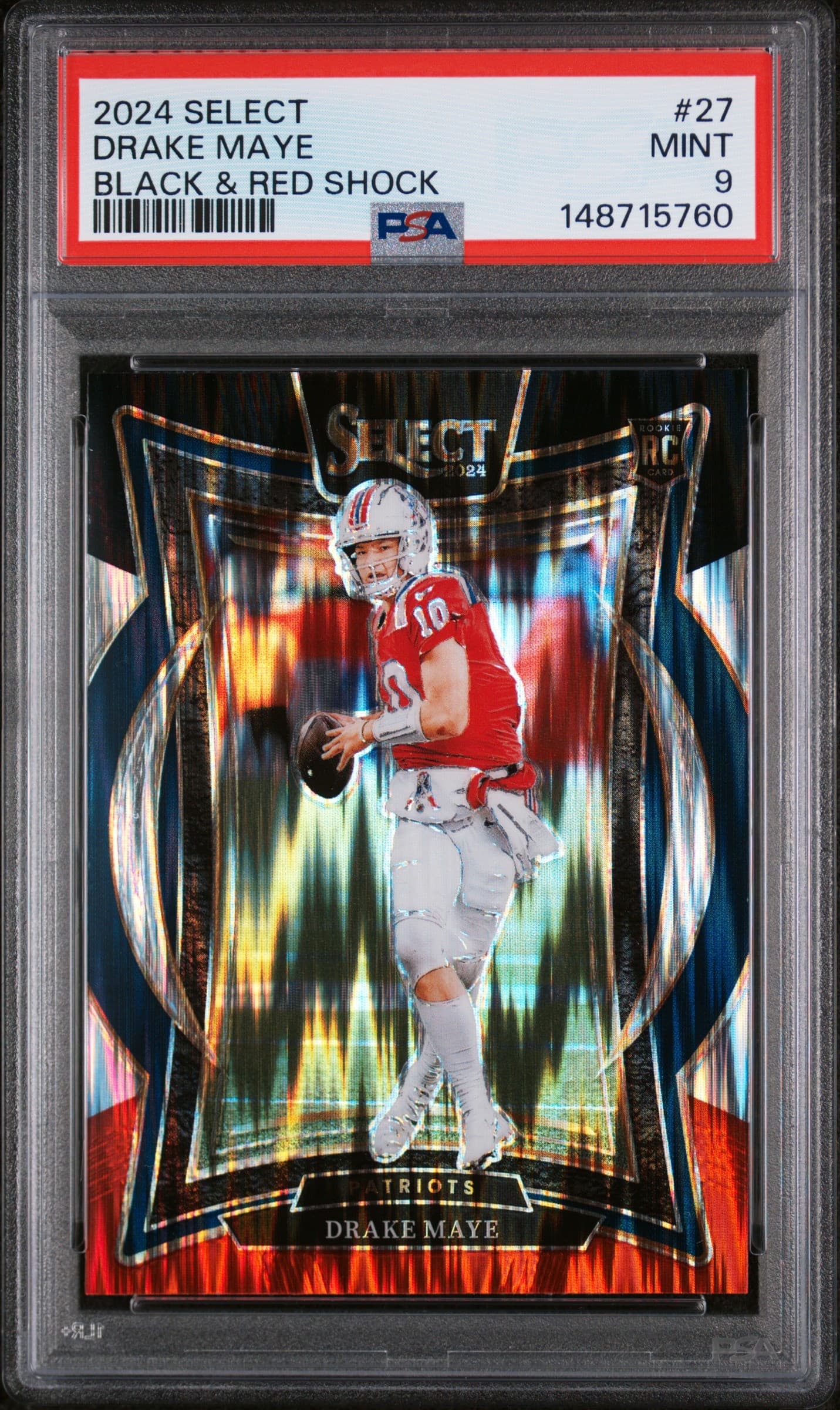 2024 PANINI SELECT DRAKE MAYE #27 BLACK & RED SHOCK MINT 9 148715760