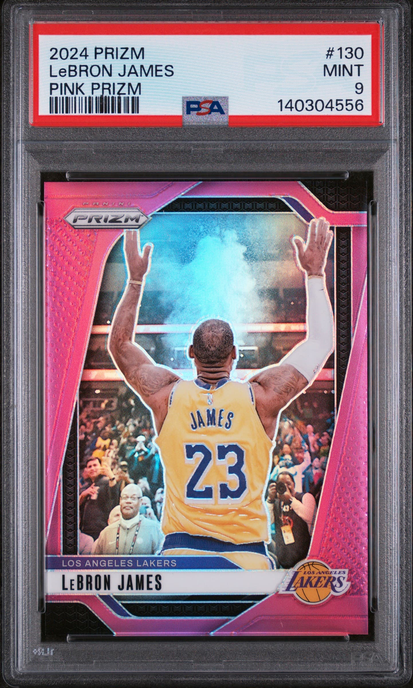 2024 PANINI PRIZM LeBRON JAMES #130 PINK PRIZM MINT 9 140304556