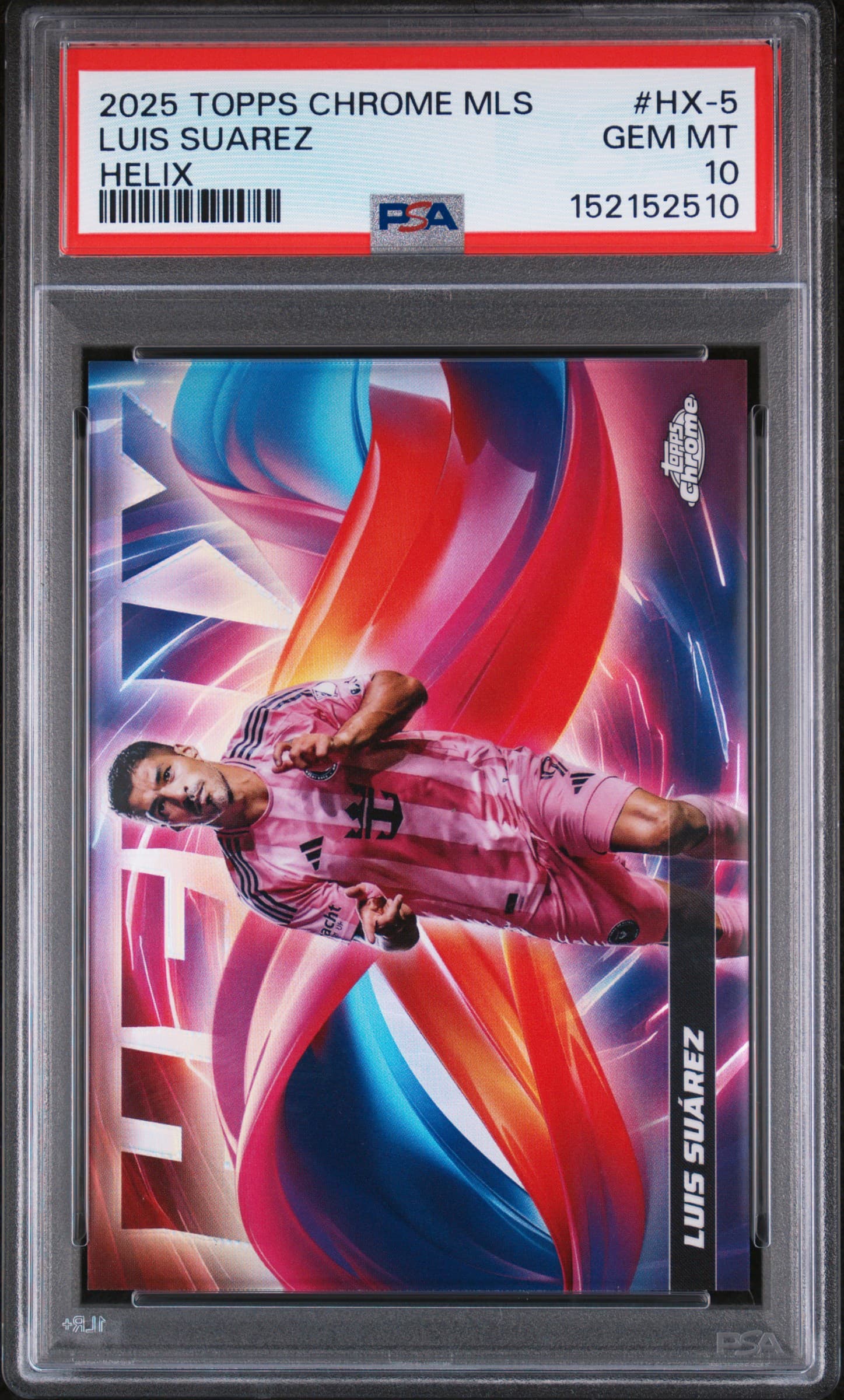 2025 TOPPS CHROME MLS HELIX LUIS SUAREZ #HX-5 GEM MT 10 152152510