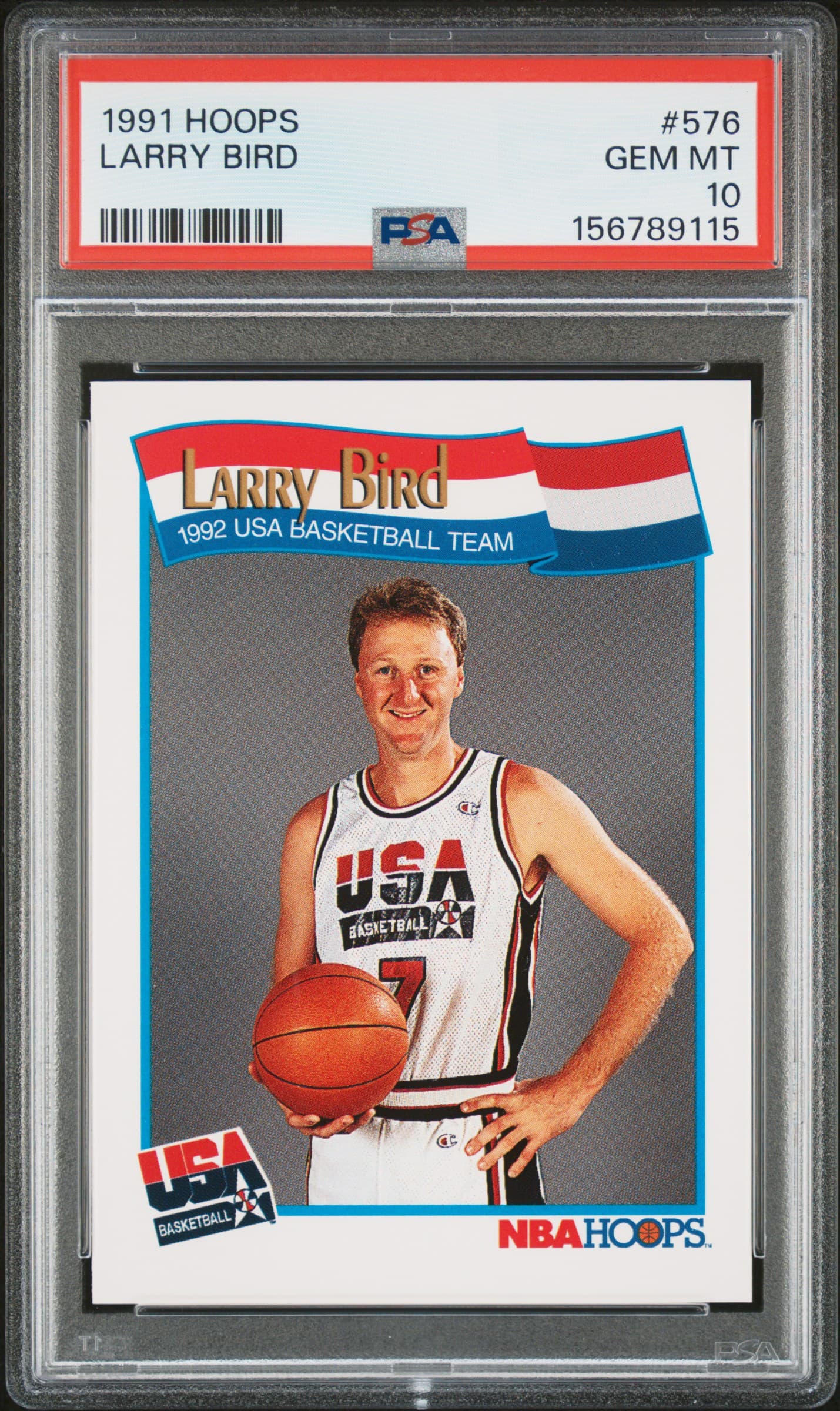 1991 HOOPS LARRY BIRD #576 GEM MT 10 156789115