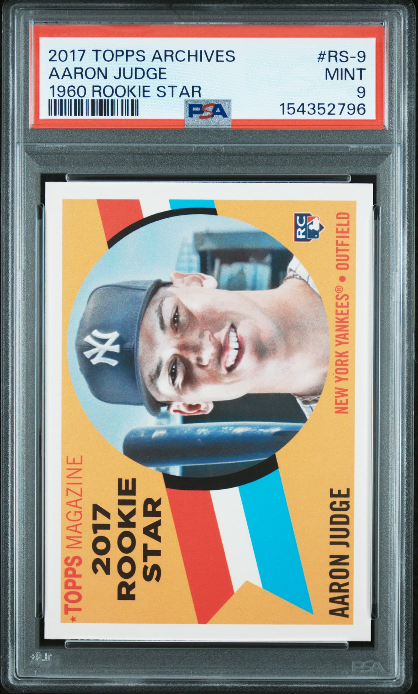 2017 TOPPS ARCHIVES 1960 ROOKIE STAR AARON JUDGE #RS-9 1960 ROOKIE STAR MINT 9 154352796