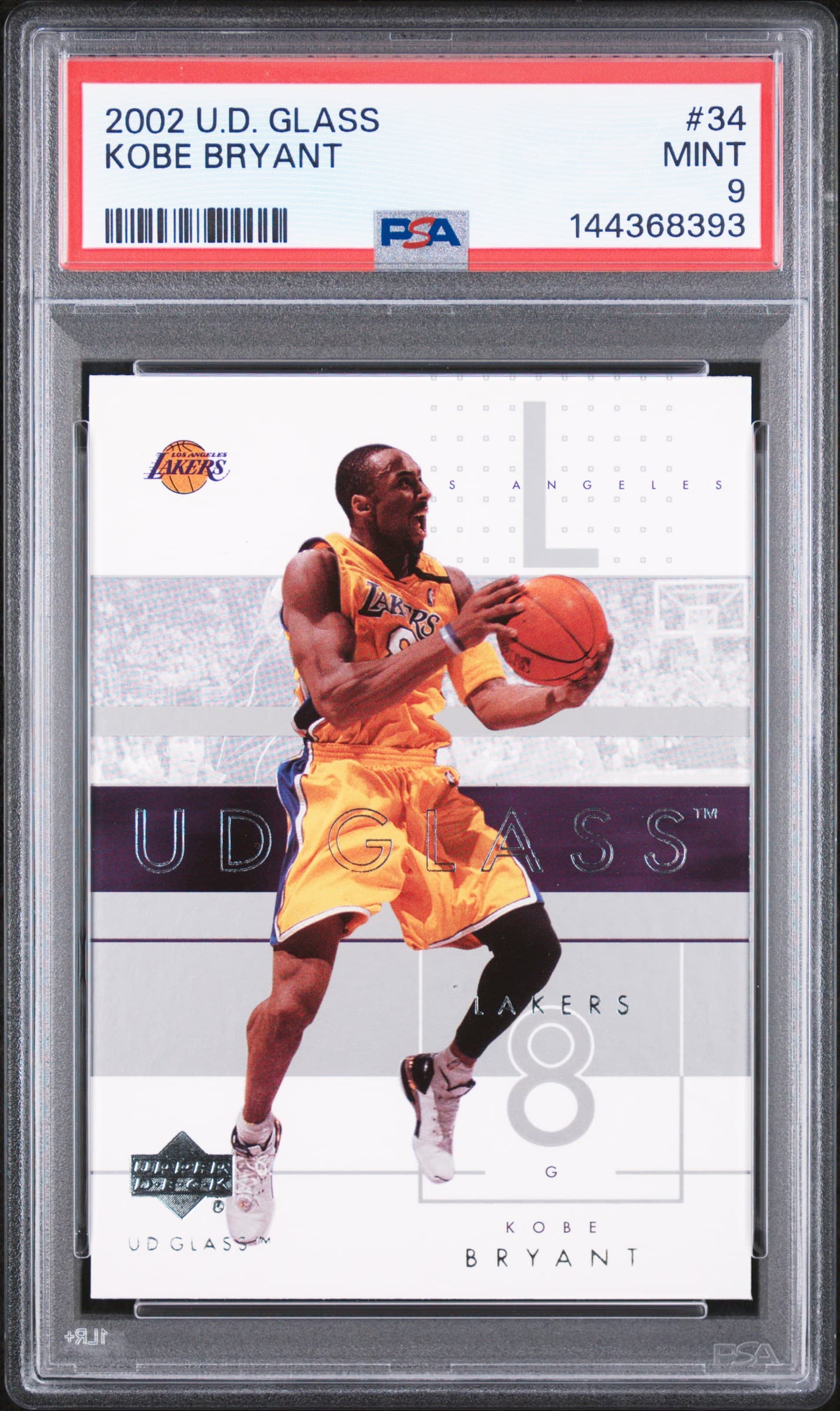 2002 UPPER DECK GLASS KOBE BRYANT #34 MINT 9 144368393