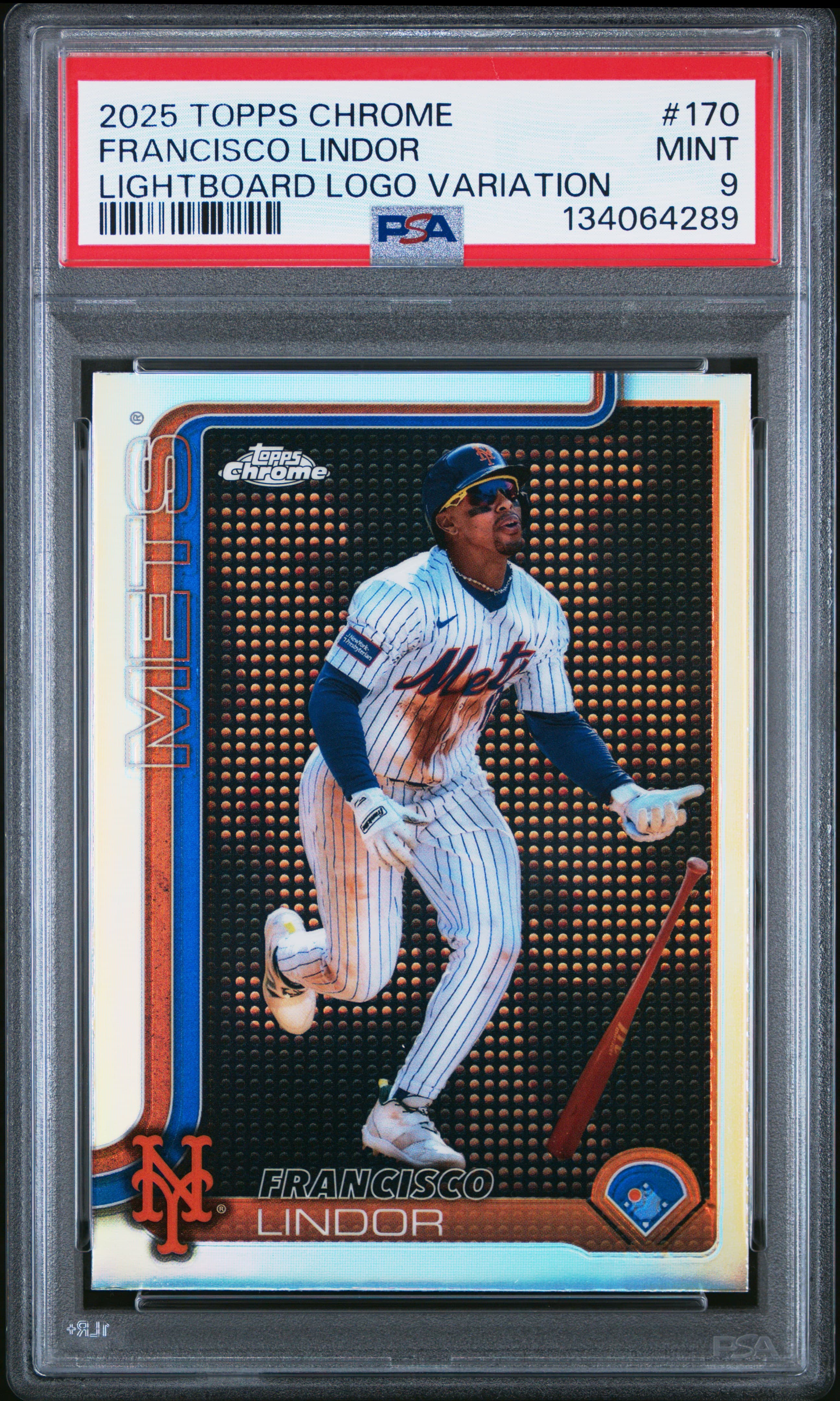 2025 TOPPS CHROME FRANCISCO LINDOR #170 LIGHTBOARD LOGO VARIATION MINT 9 134064289