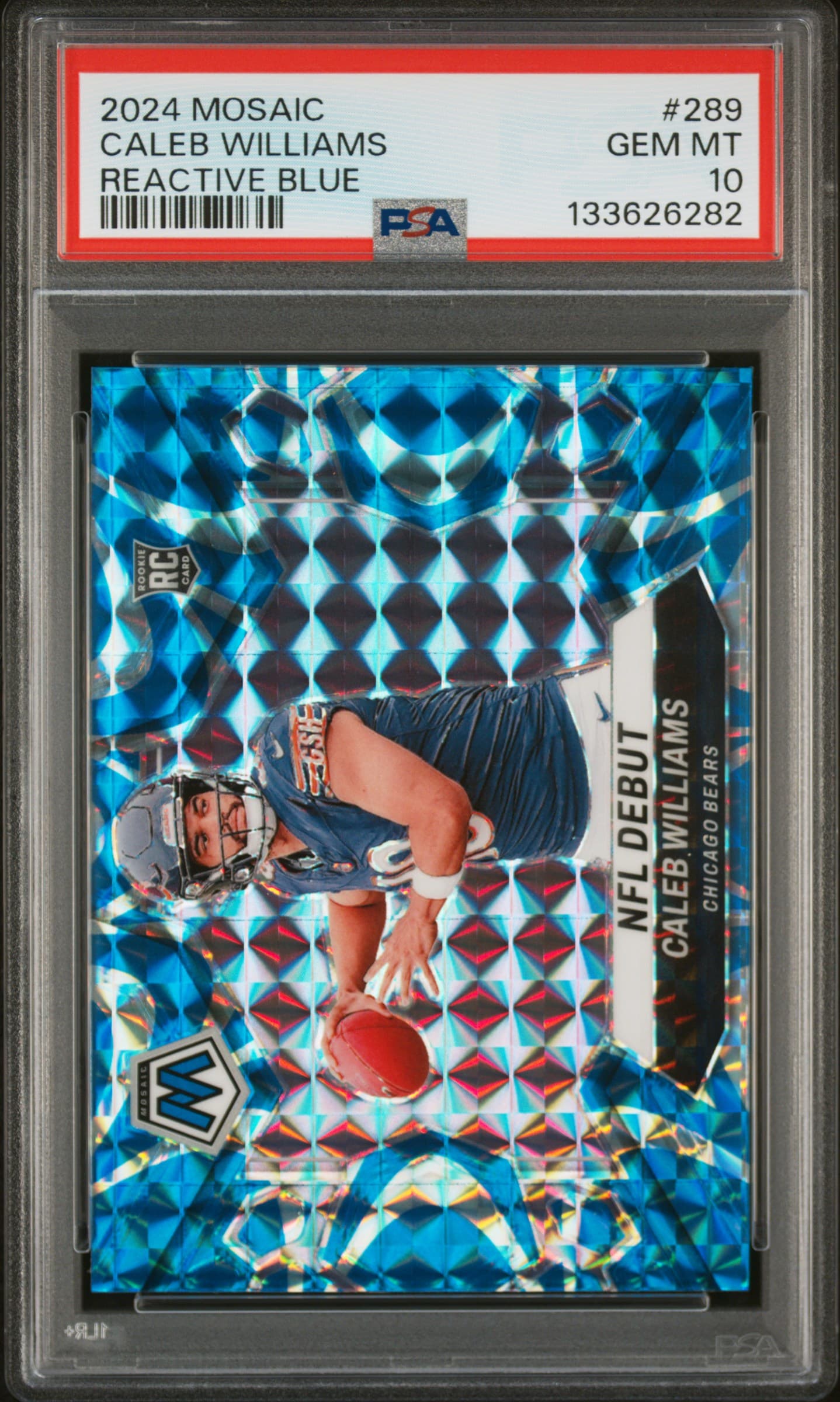 2024 PANINI MOSAIC CALEB WILLIAMS #289 REACTIVE BLUE GEM MT 10 133626282