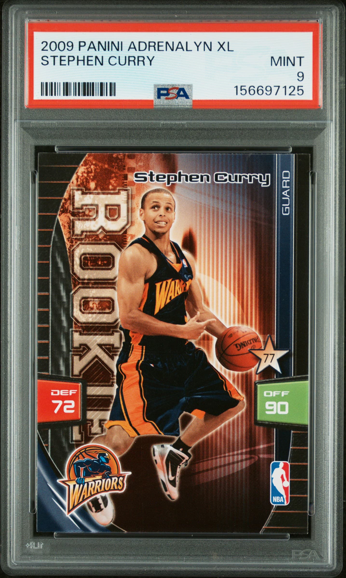 2009 PANINI ADRENALYN XL STEPHEN CURRY MINT 9 156697125