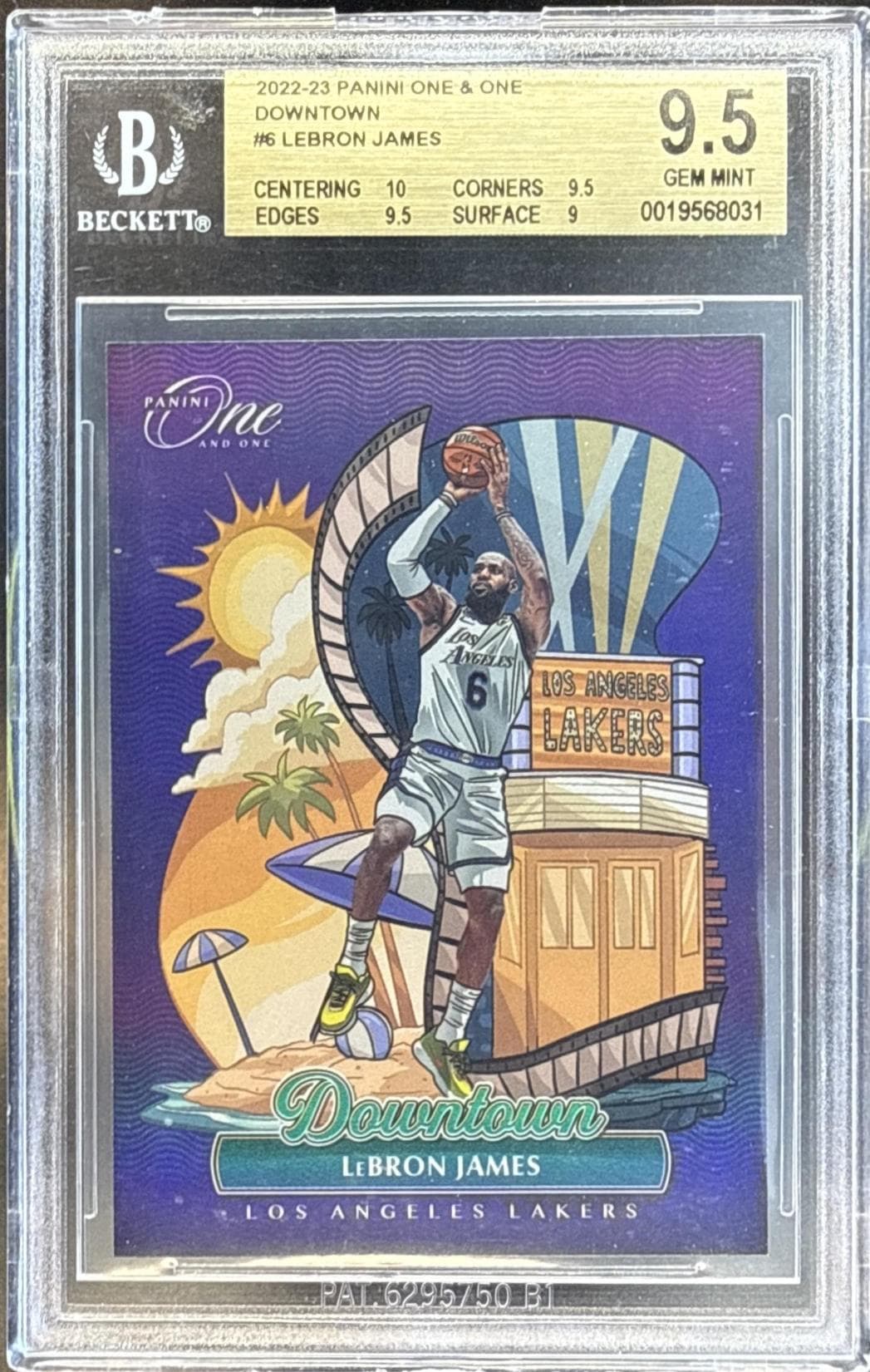 2022-23 Panini One & One LeBron James Downtown #6 BGS 9.5