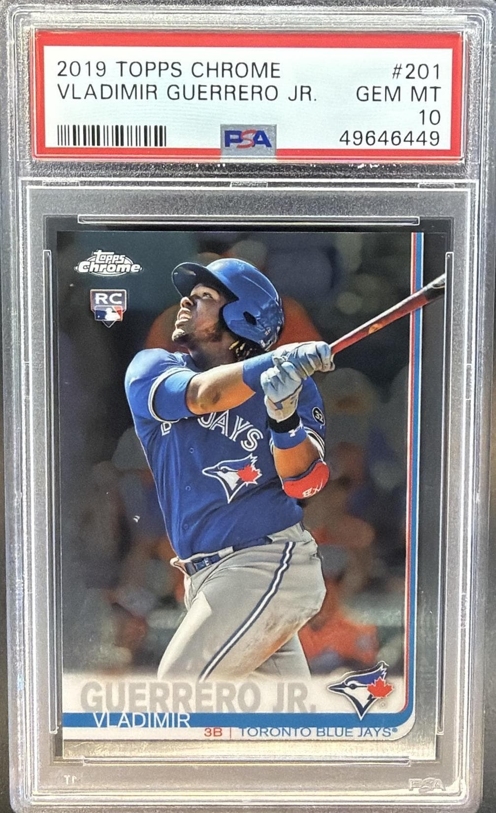 2019 TOPPS CHROME VLADIMIR GUERRERO JR. #201 GEM MT 10 49646449