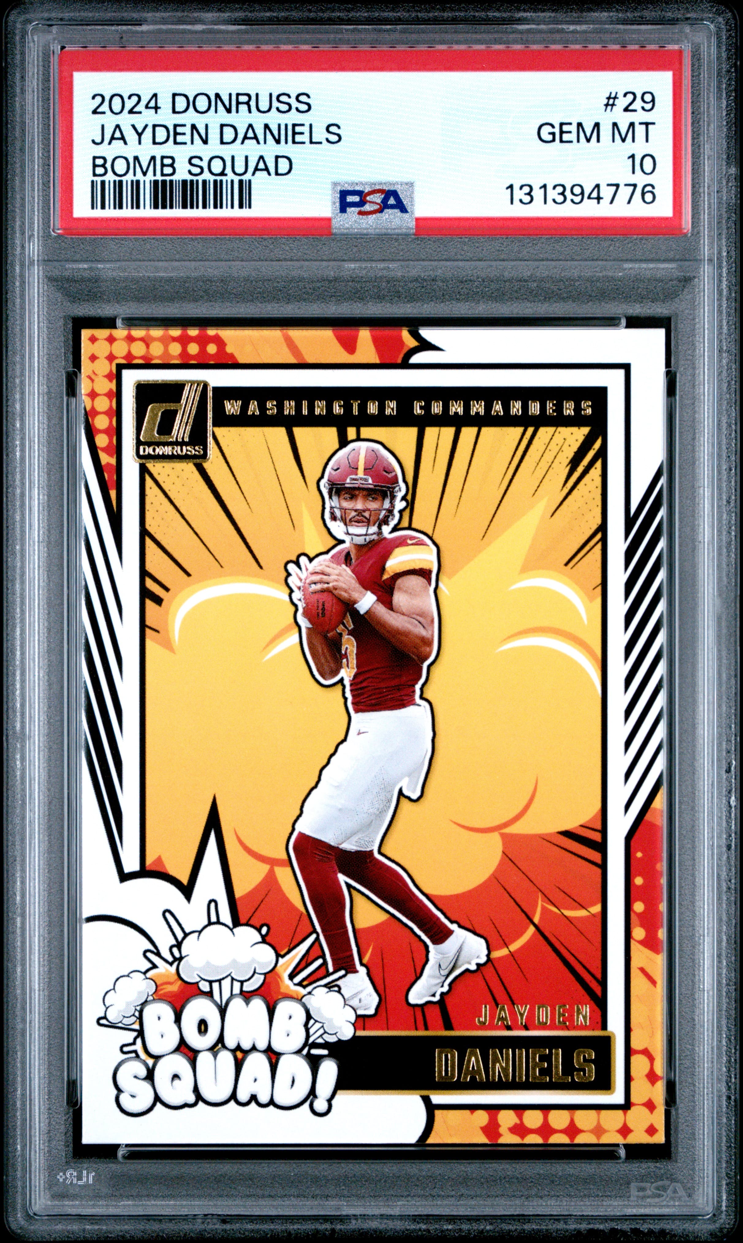 2024 PANINI DONRUSS BOMB SQUAD JAYDEN DANIELS #29 GEM MT 10 131394776