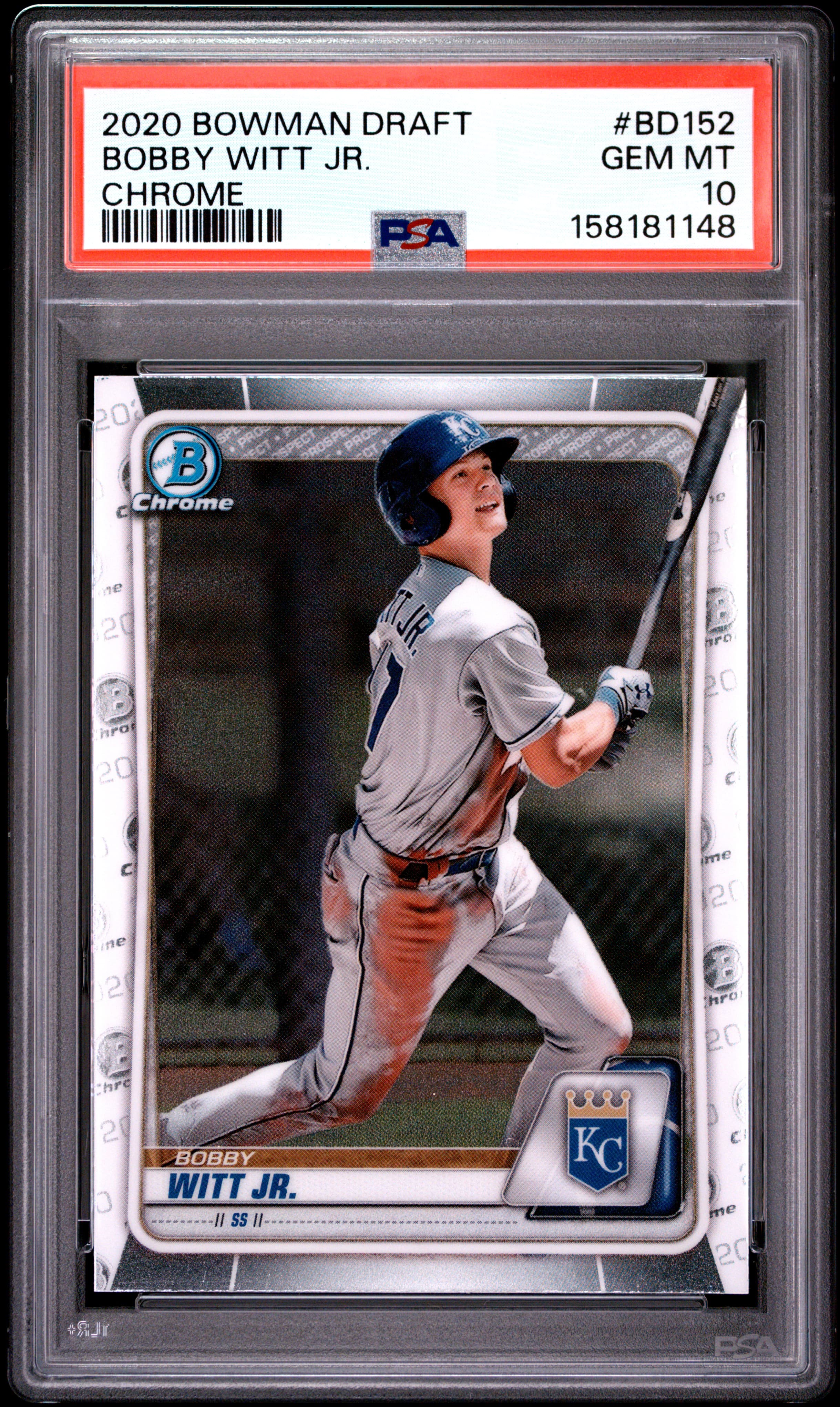 2020 BOWMAN DRAFT BOBBY WITT JR. #BD152 CHROME GEM MT 10 158181148