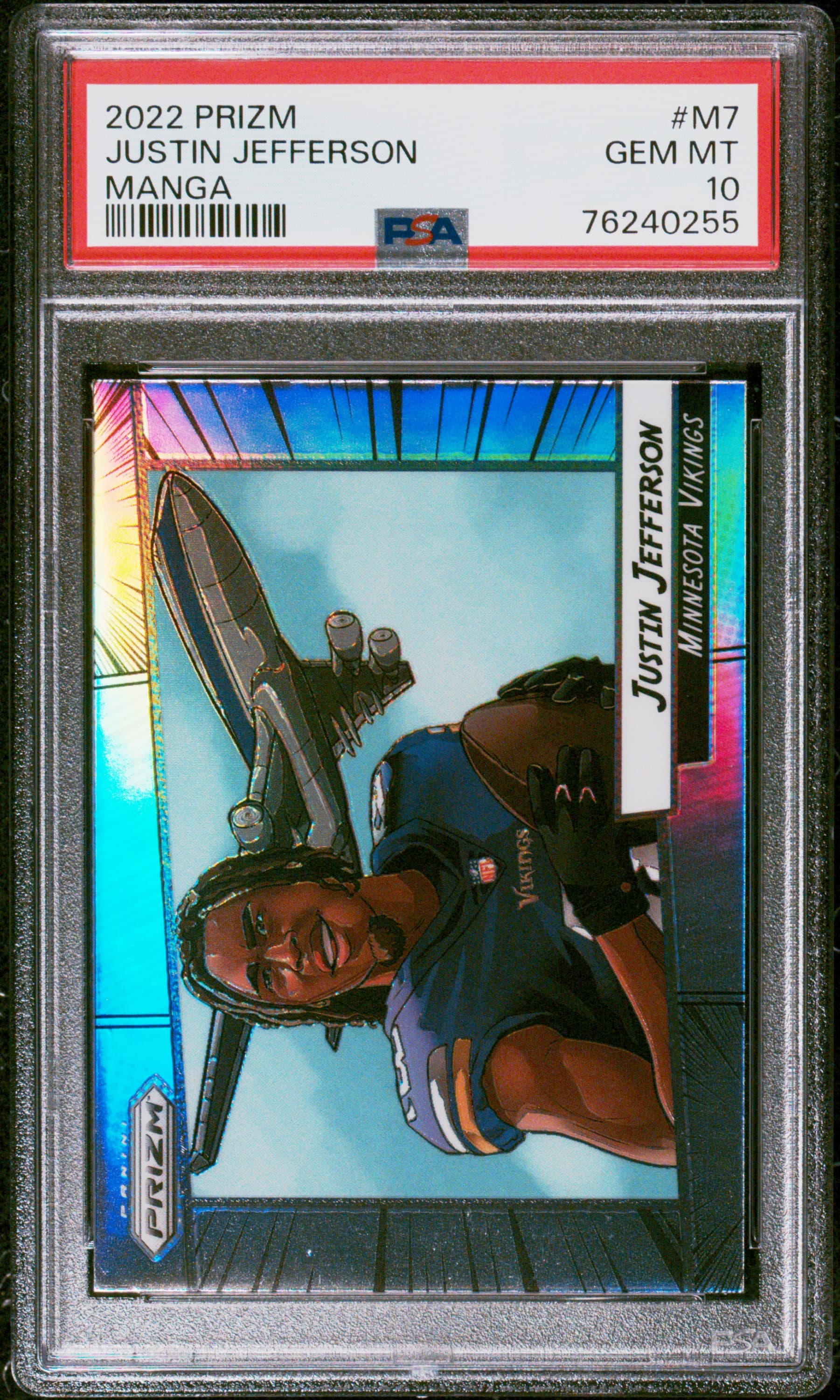 2022 PANINI PRIZM MANGA JUSTIN JEFFERSON #M7 MANGA GEM MT 10 76240255