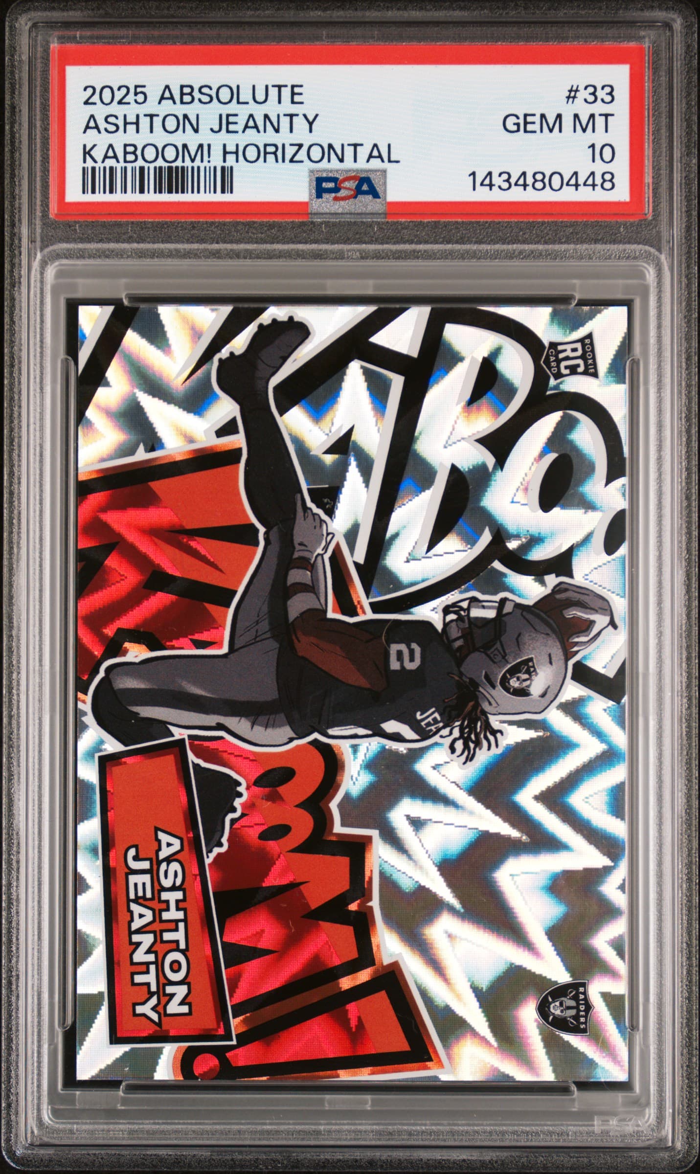 2025 PANINI ABSOLUTE KABOOM! HORIZONTAL ASHTON JEANTY #33 GEM MT 10 143480448