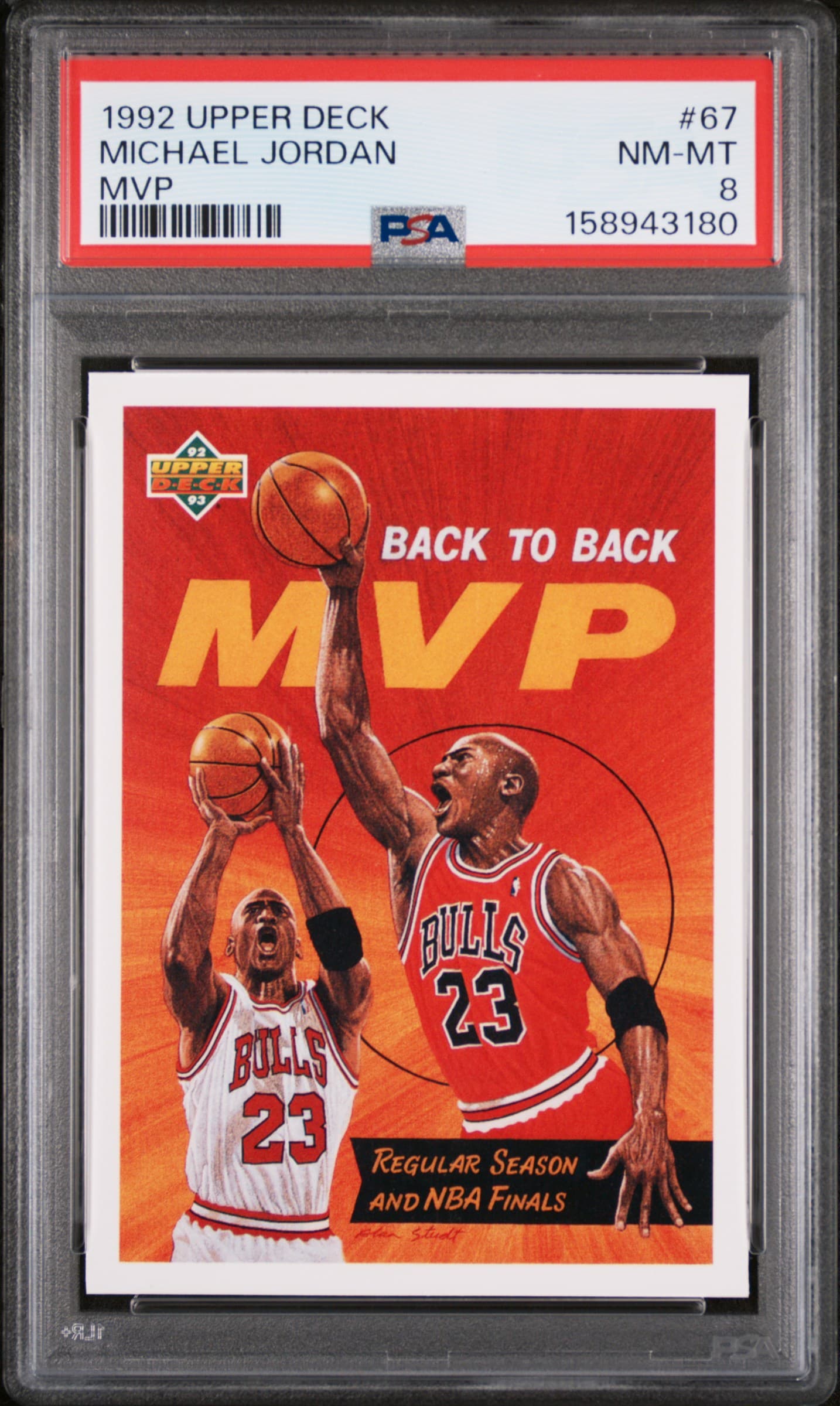 1992 UPPER DECK MICHAEL JORDAN #67 MVP NM-MT 8 158943180