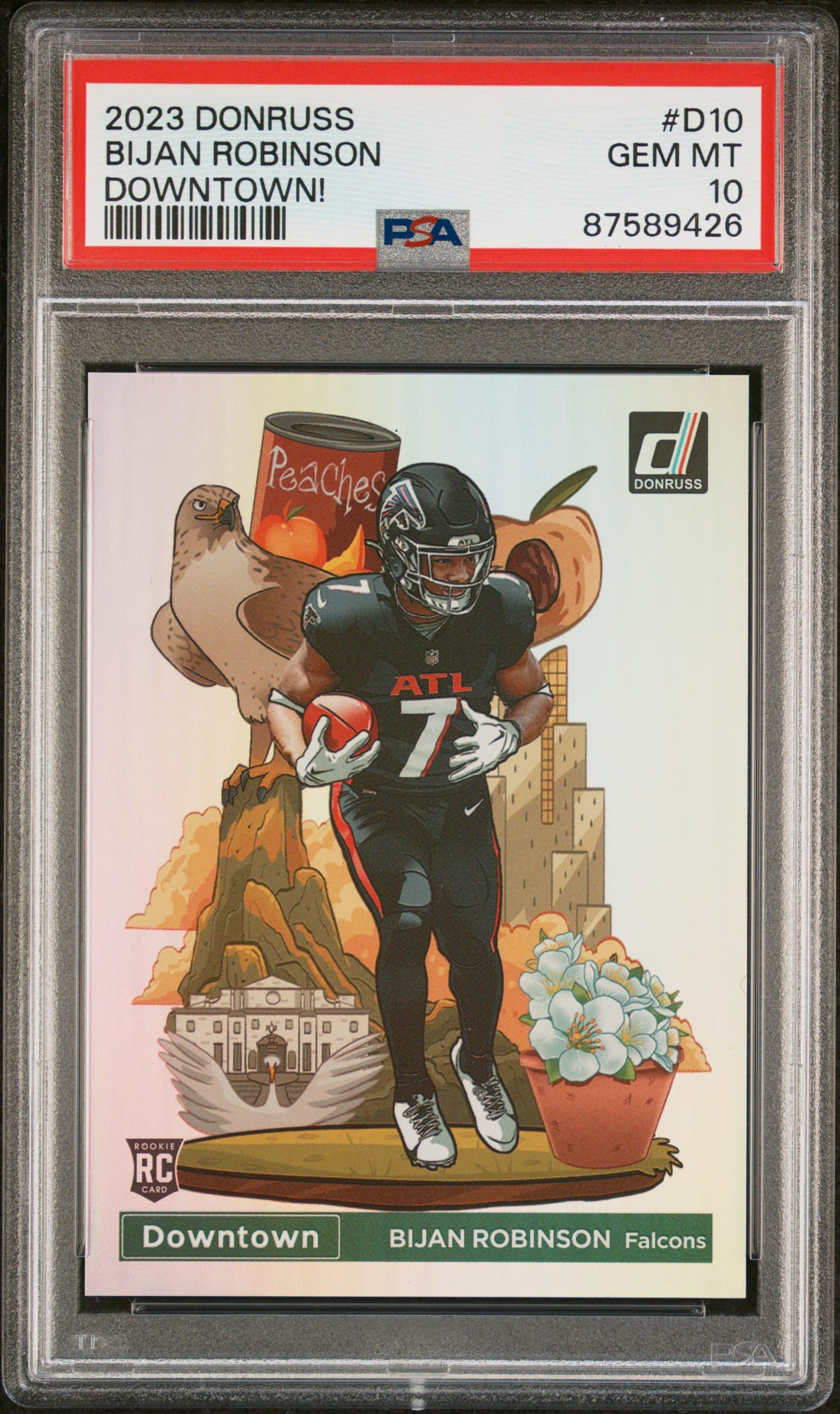 2023 PANINI DONRUSS DOWNTOWN! BIJAN ROBINSON #D10 GEM MT 10 87589426