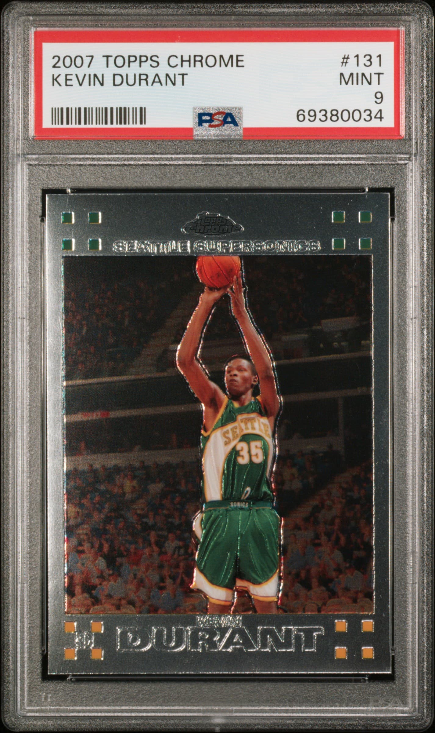 2007 TOPPS CHROME KEVIN DURANT #131 MINT 9 69380034