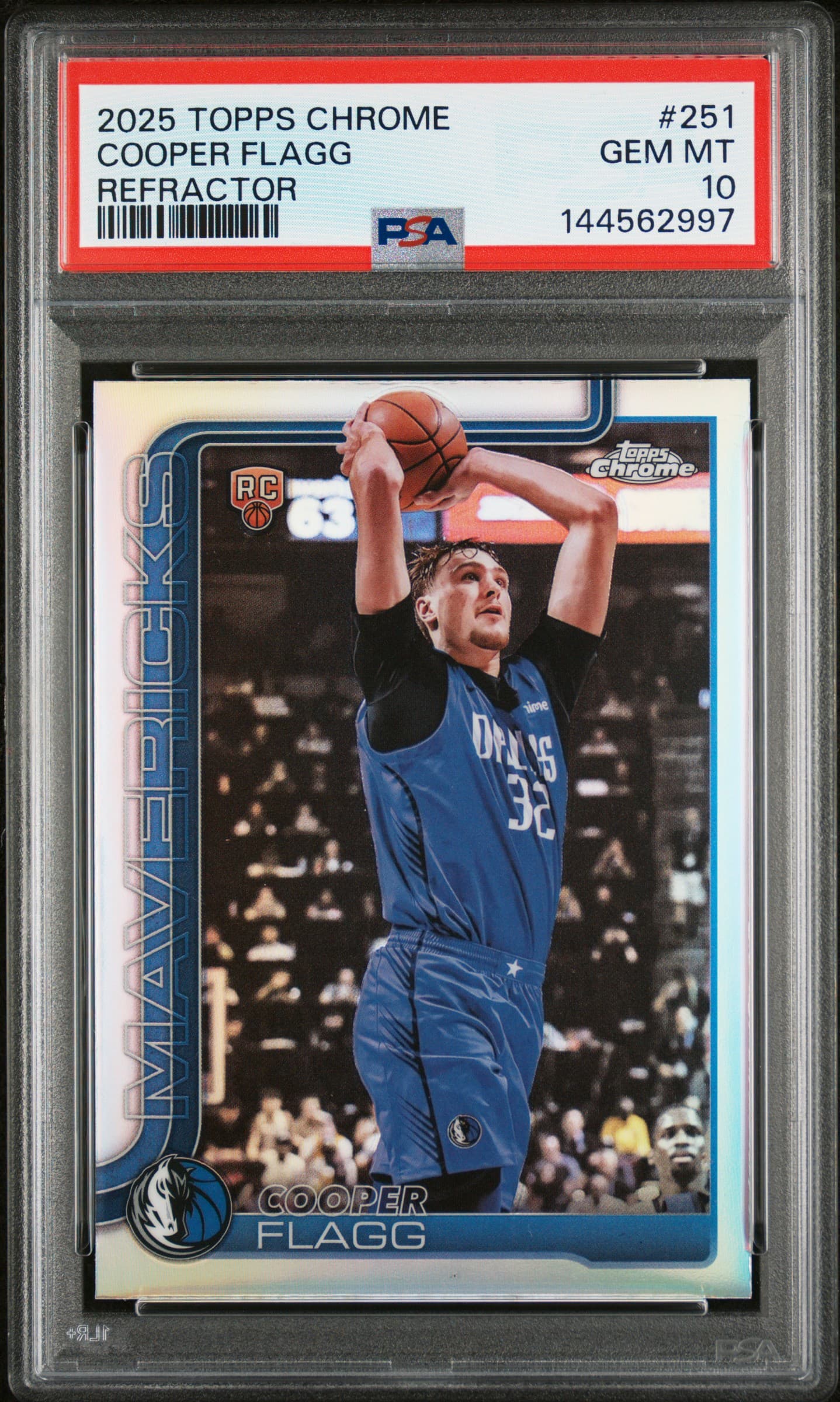 2025 TOPPS CHROME COOPER FLAGG #251 REFRACTOR GEM MT 10 144562997