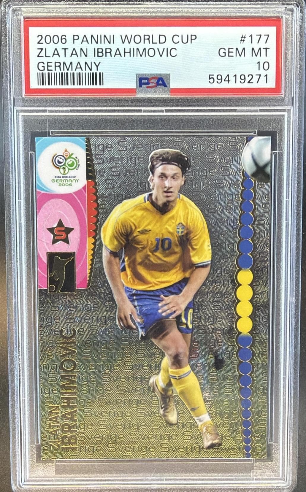 2006 PANINI WORLD CUP GERMANY ZLATAN IBRAHIMOVIC #177 GERMANY GEM MT 10 59419271