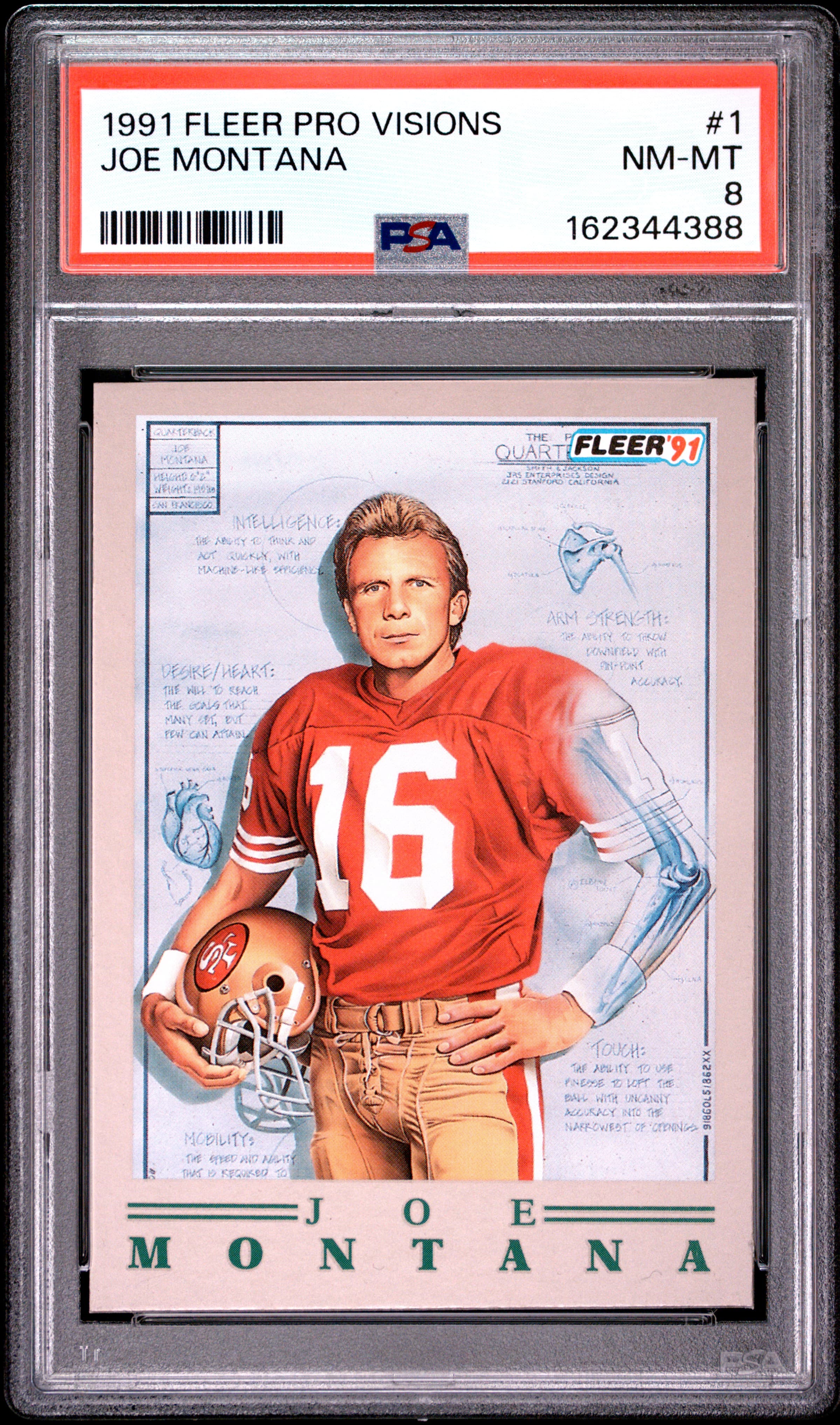 1991 FLEER PRO-VISIONS JOE MONTANA #1 NM-MT 8 162344388