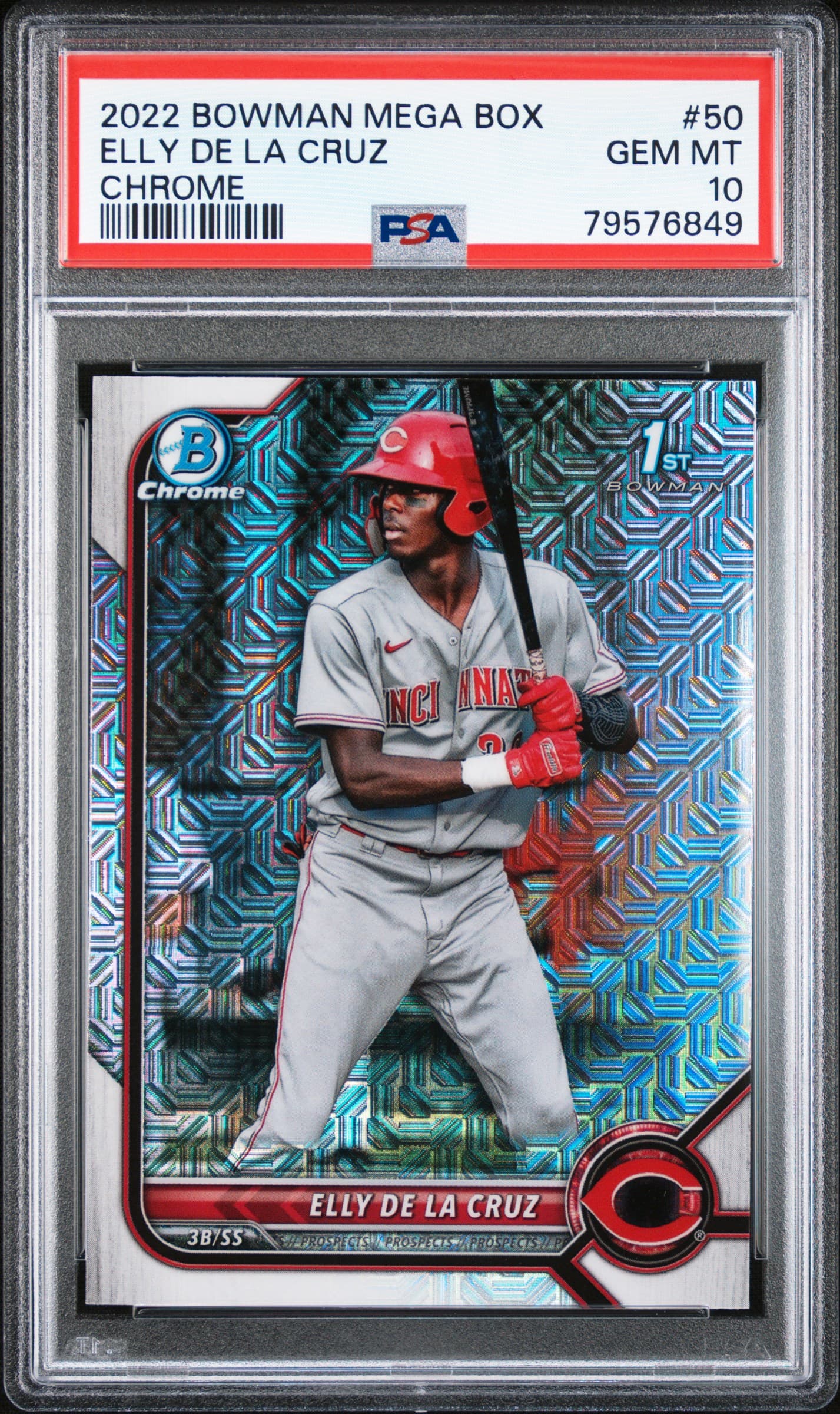 2022 BOWMAN MEGA BOX CHROME ELLY DE LA CRUZ #50 CHROME GEM MT 10 79576849