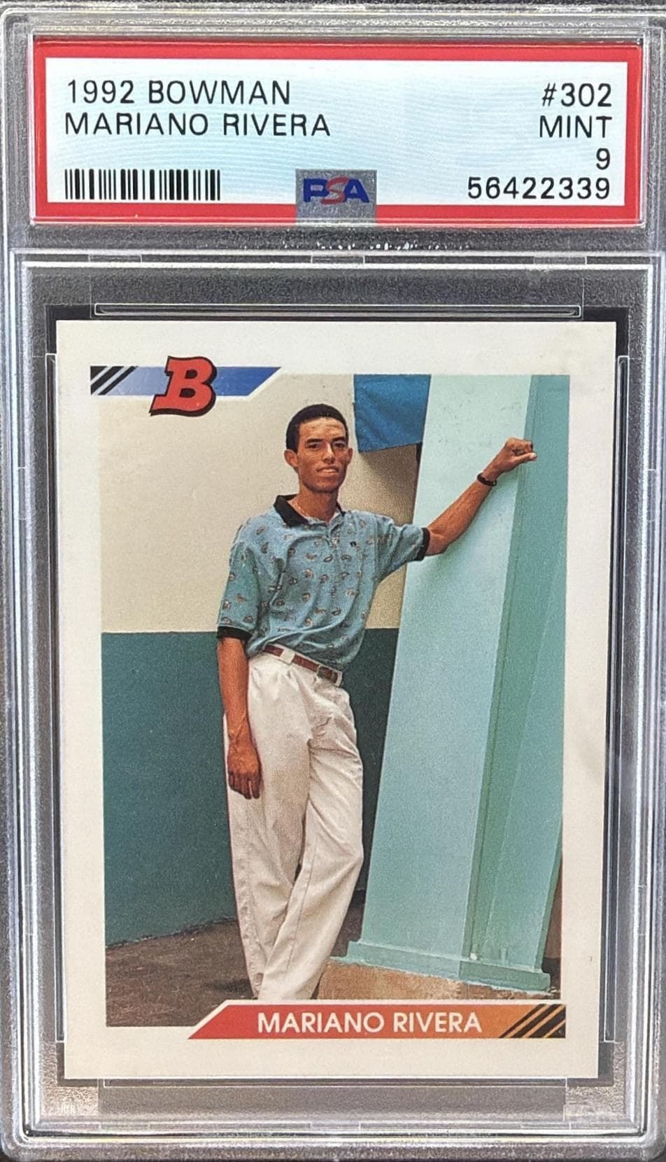 1992 BOWMAN MARIANO RIVERA #302 MINT 9 56422339