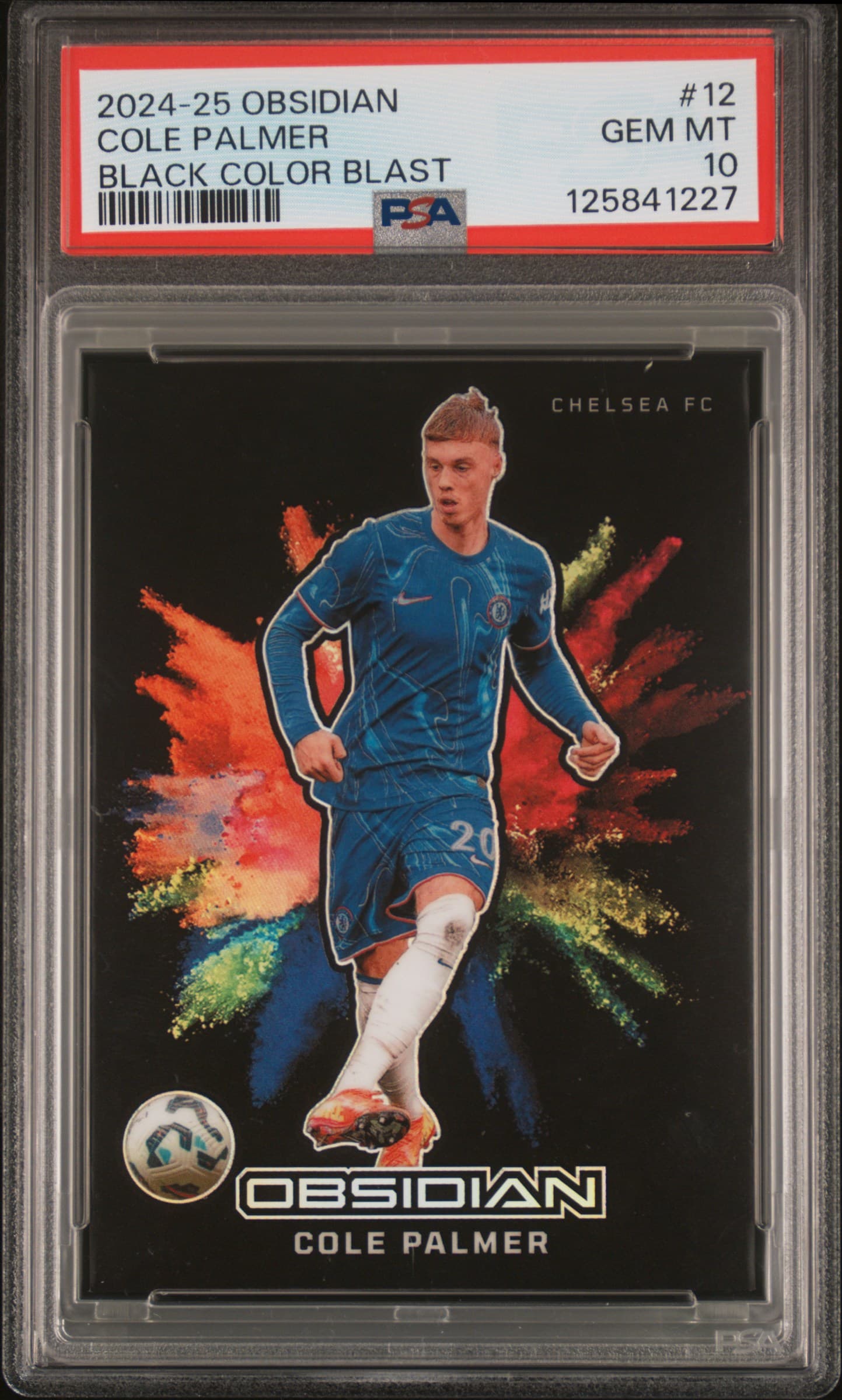 2024-25 PANINI OBSIDIAN BLACK COLOR BLAST COLE PALMER #12 GEM MT 10 125841227