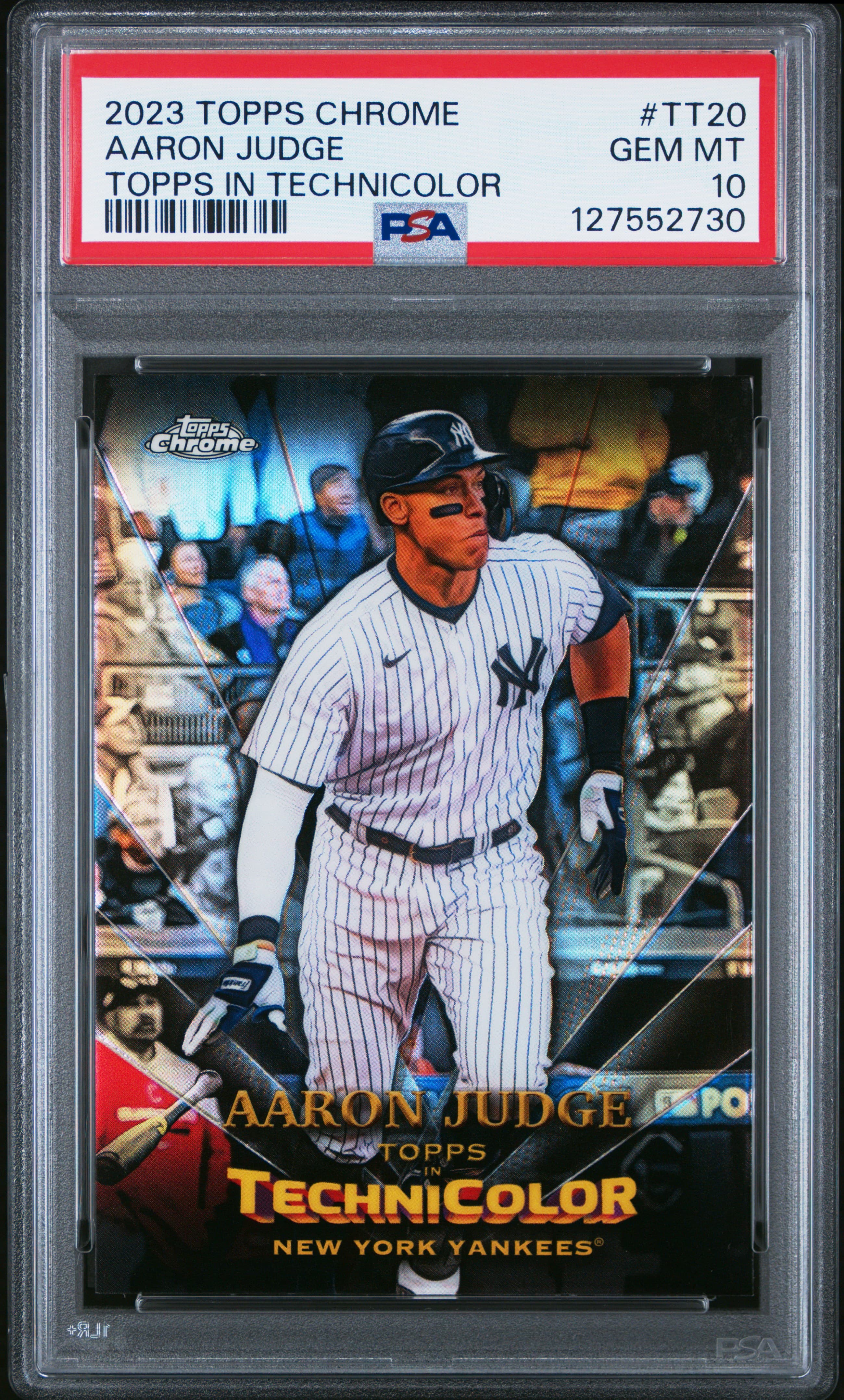 2023 TOPPS CHROME TOPPS IN TECHNICOLOR AARON JUDGE #TT20 GEM MT 10 127552730