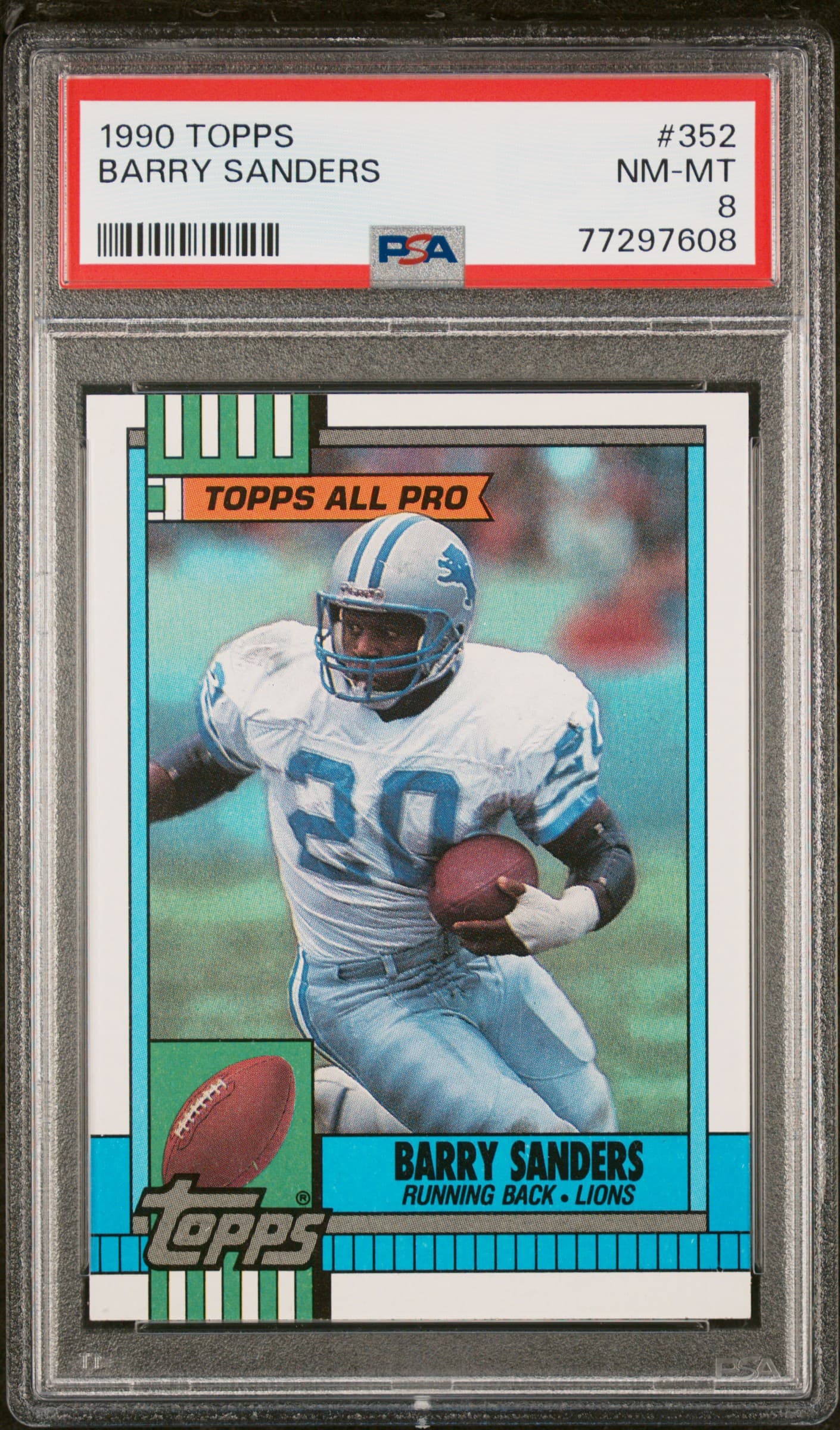 1990 TOPPS BARRY SANDERS #352 NM-MT 8 77297608