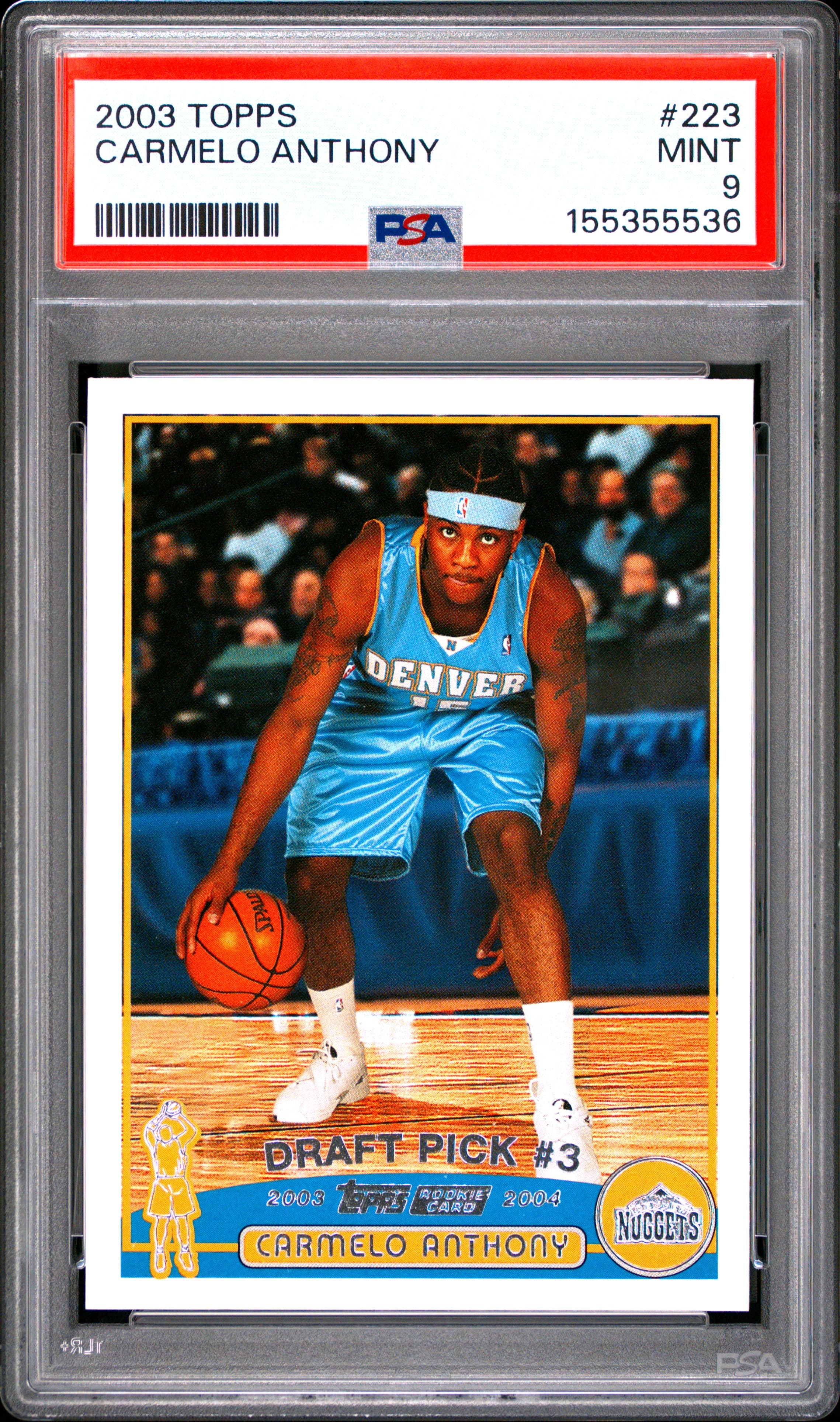 2003 TOPPS CARMELO ANTHONY #223 MINT 9 155355536