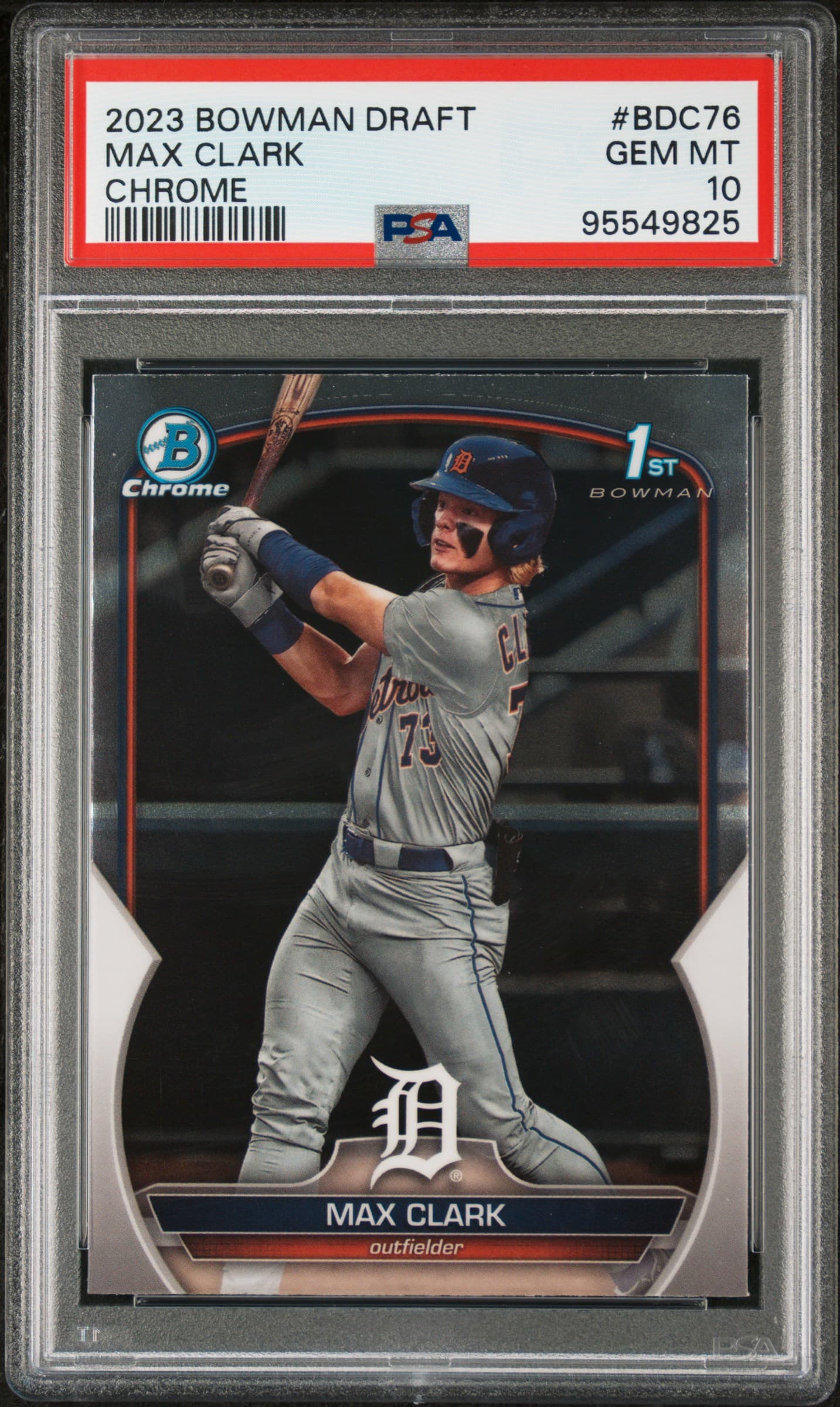 2023 BOWMAN DRAFT MAX CLARK #BDC76 CHROME GEM MT 10 95549825
