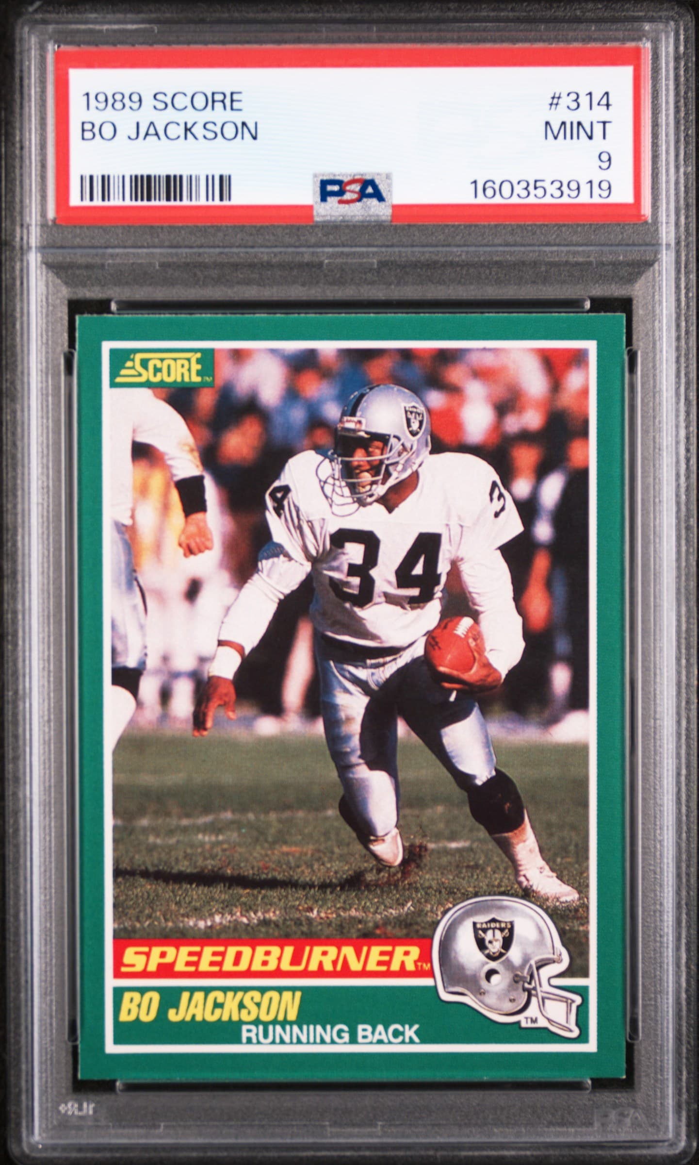 1989 SCORE BO JACKSON #314 MINT 9 160353919