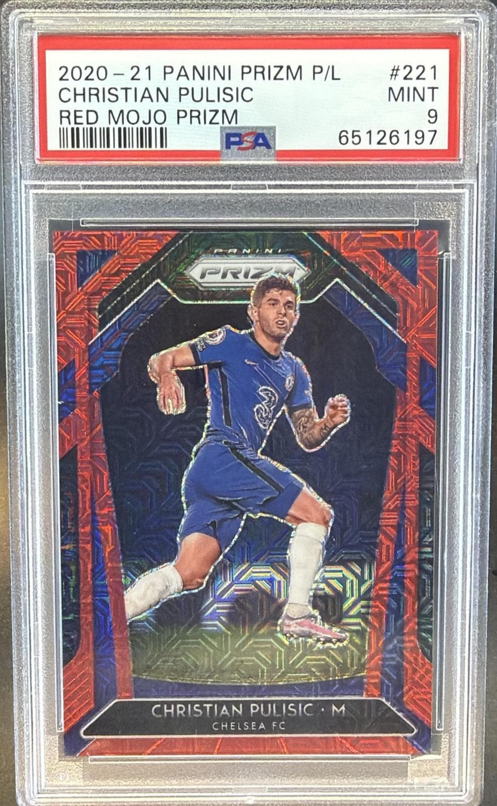 2020 PANINI PRIZM PREMIER LEAGUE CHRISTIAN PULISIC #221 RED MOJO PRIZM MINT 9 65126197