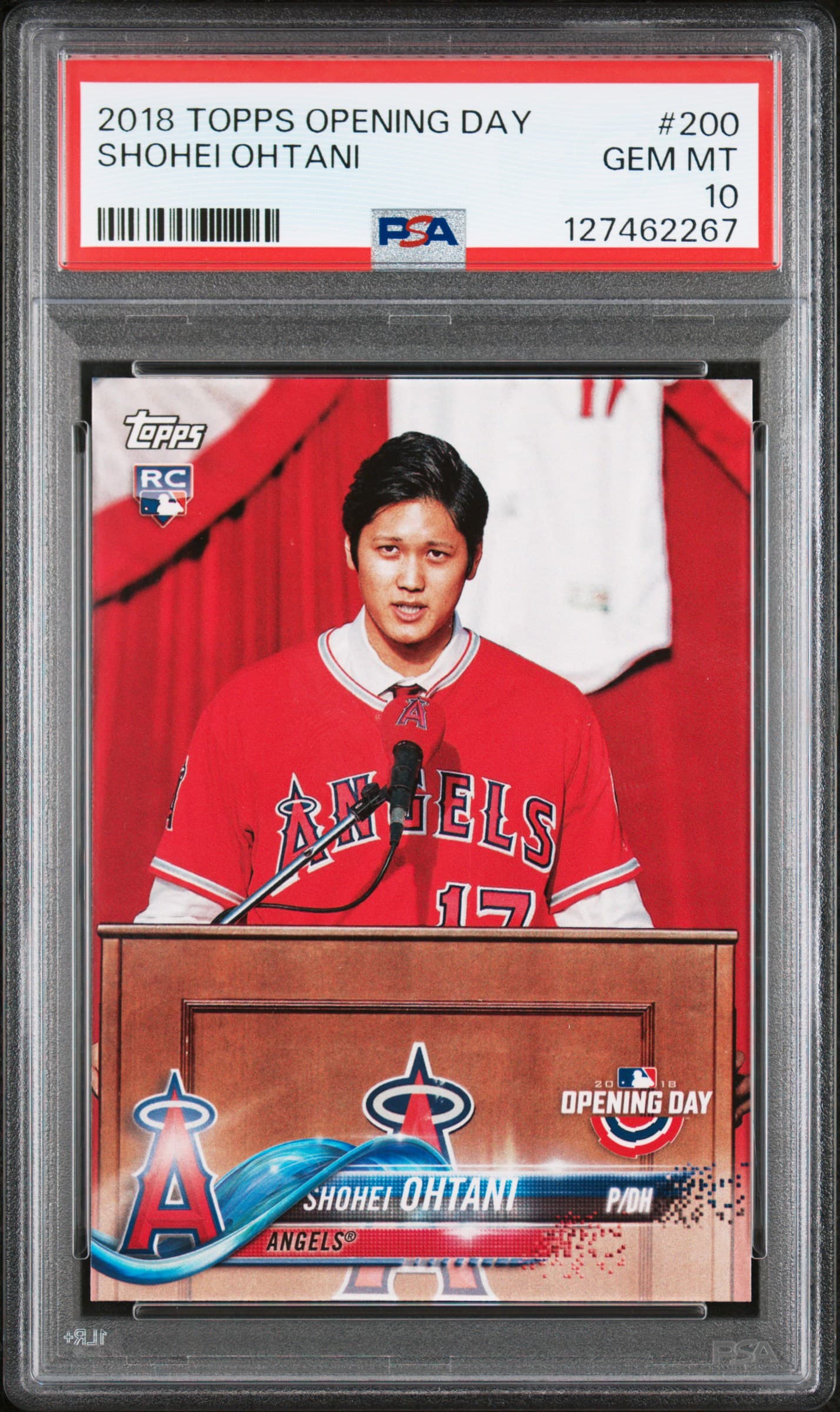 2018 TOPPS OPENING DAY SHOHEI OHTANI #200 GEM MT 10 127462267