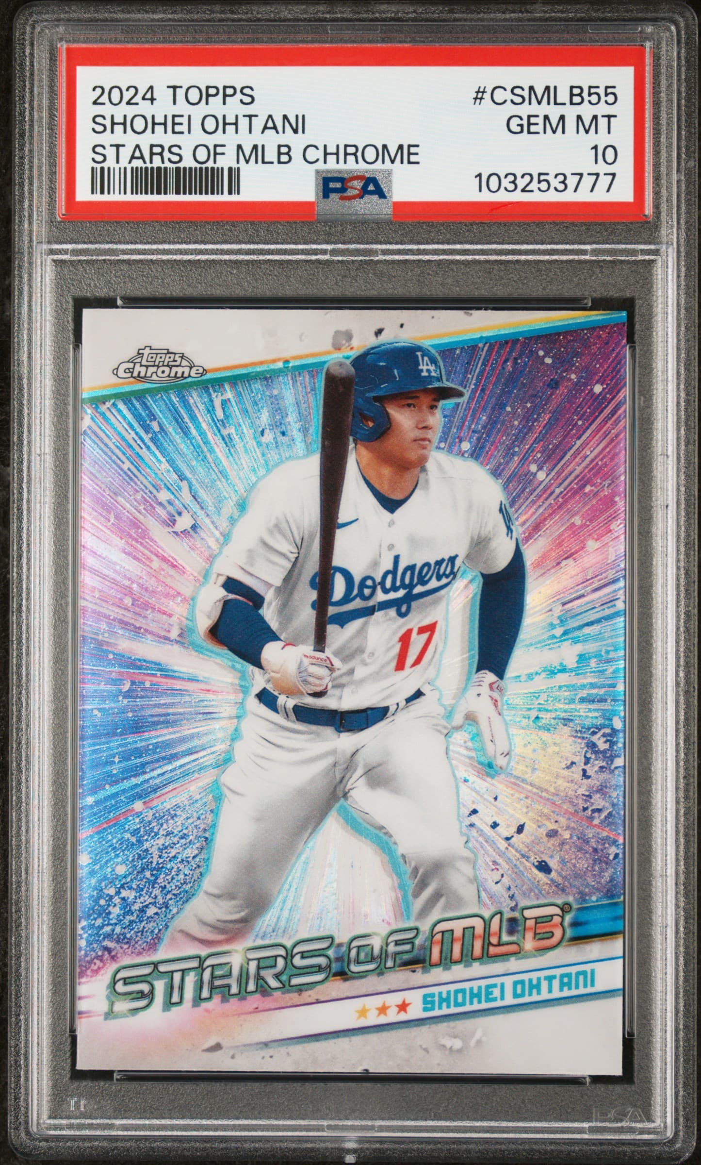 2024 TOPPS STARS OF MLB CHROME SHOHEI OHTANI #CSMLB55 SERIES 2 GEM MT 10 103253777