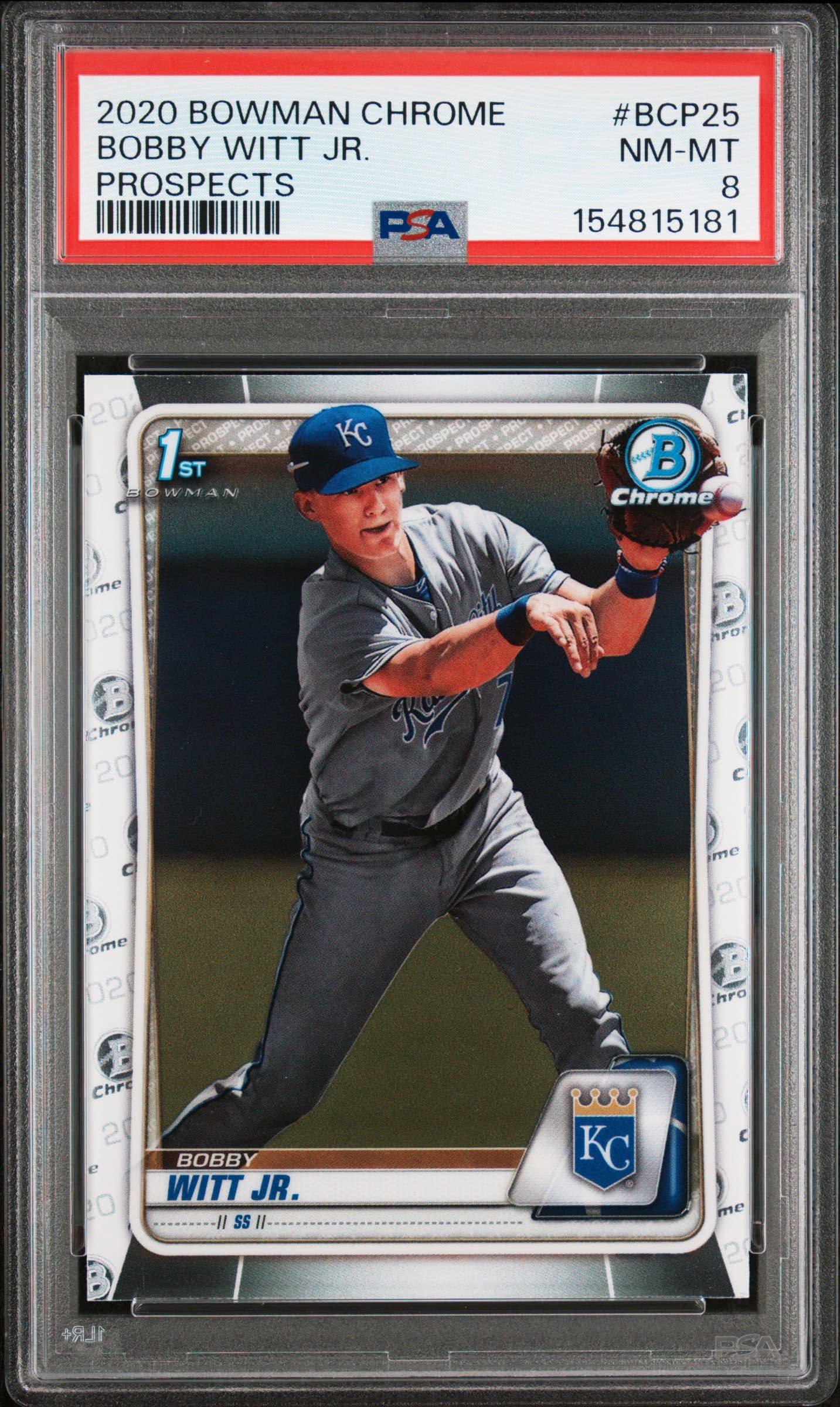2020 BOWMAN CHROME PROSPECTS BOBBY WITT JR. #BCP25 PROSPECTS NM-MT 8 154815181