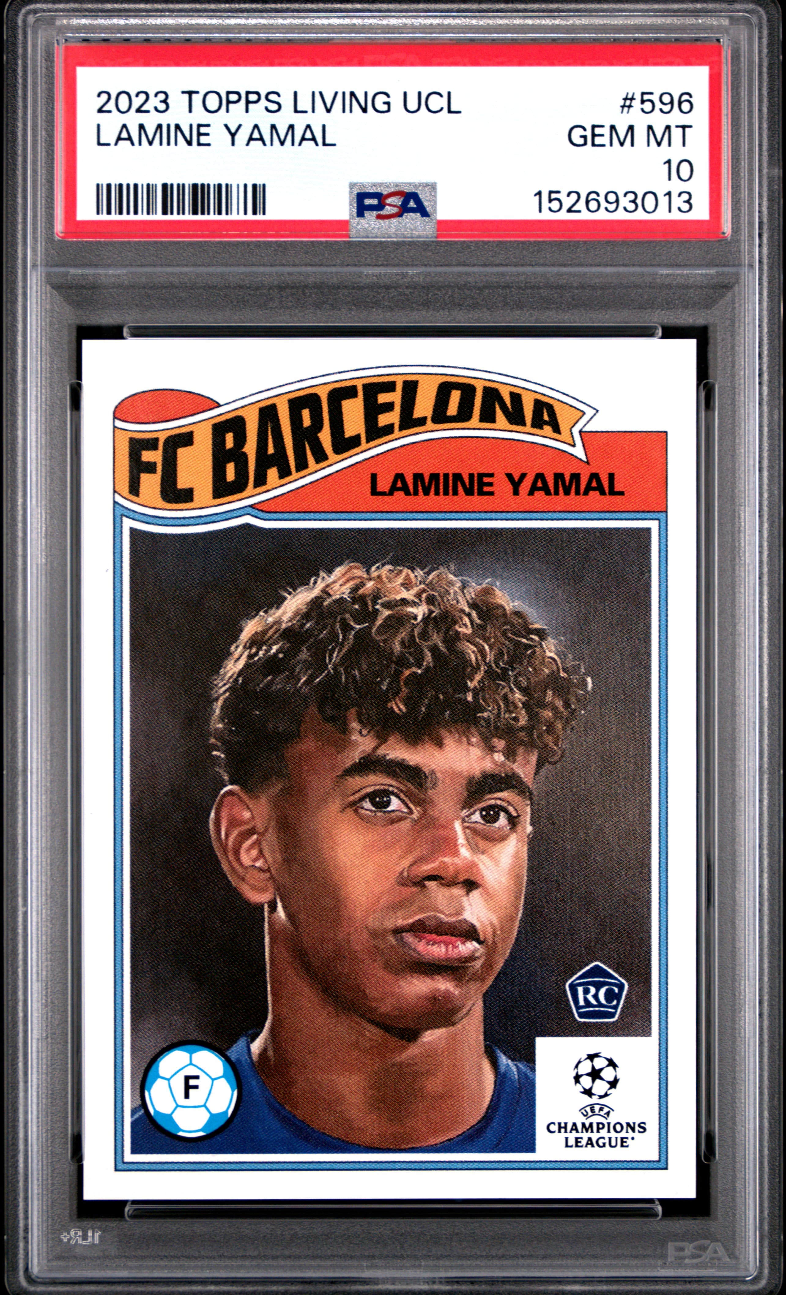 2023 TOPPS LIVING UEFA CHAMPIONS LEAGUE LAMINE YAMAL #596 GEM MT 10 152693013