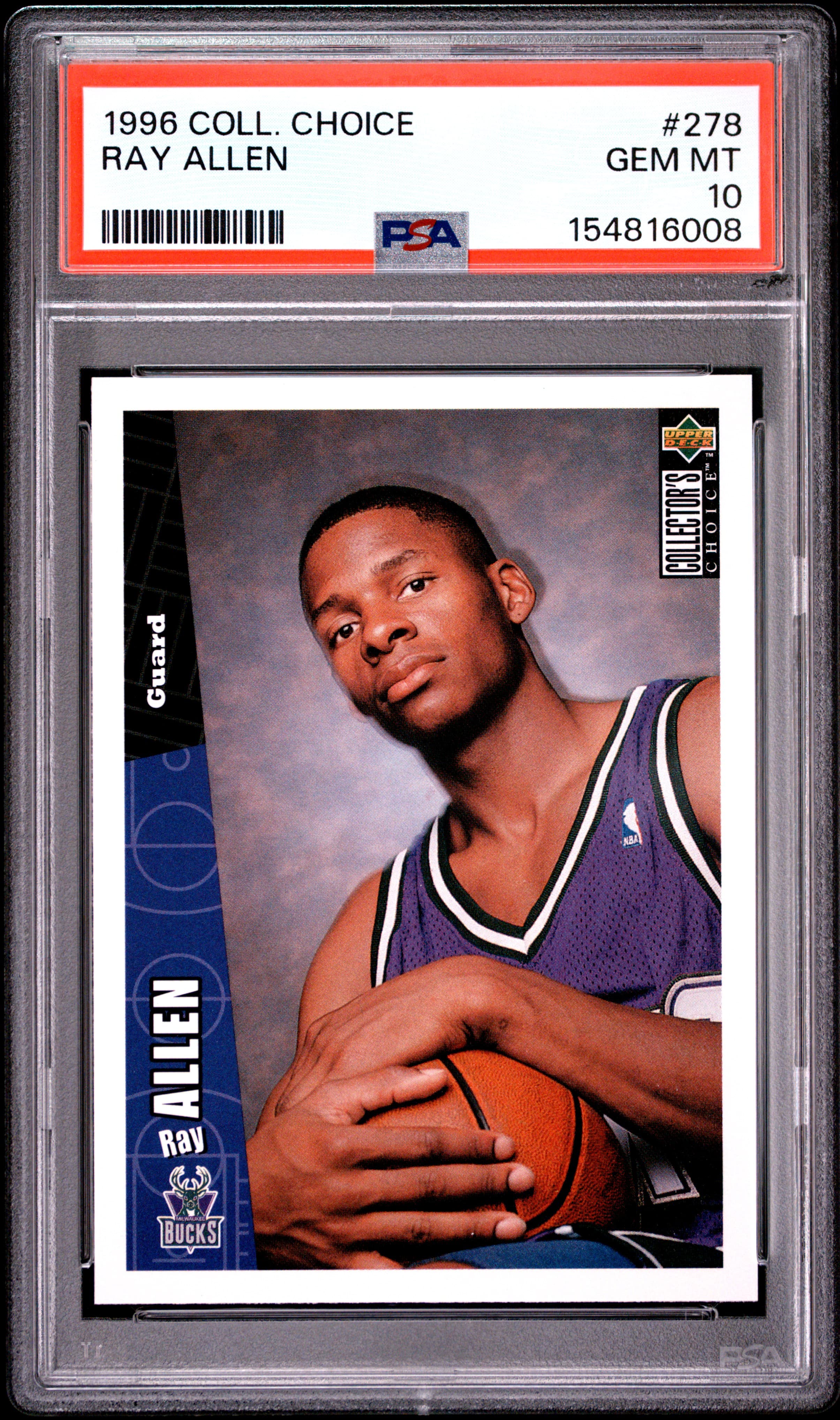 1996 COLLECTOR'S CHOICE RAY ALLEN #278 GEM MT 10 154816008
