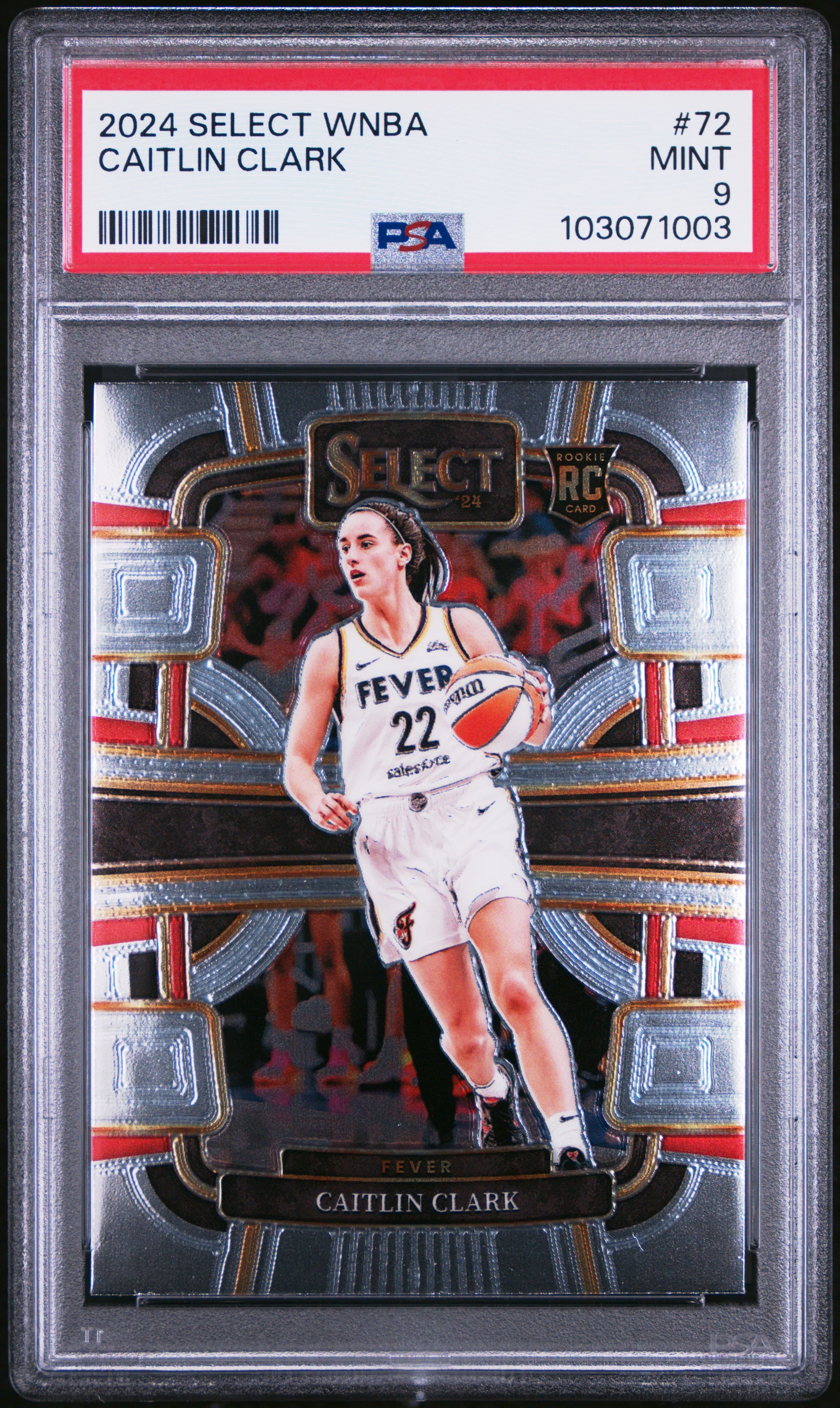 2024 PANINI SELECT WNBA CAITLIN CLARK #72 MINT 9 103071003
