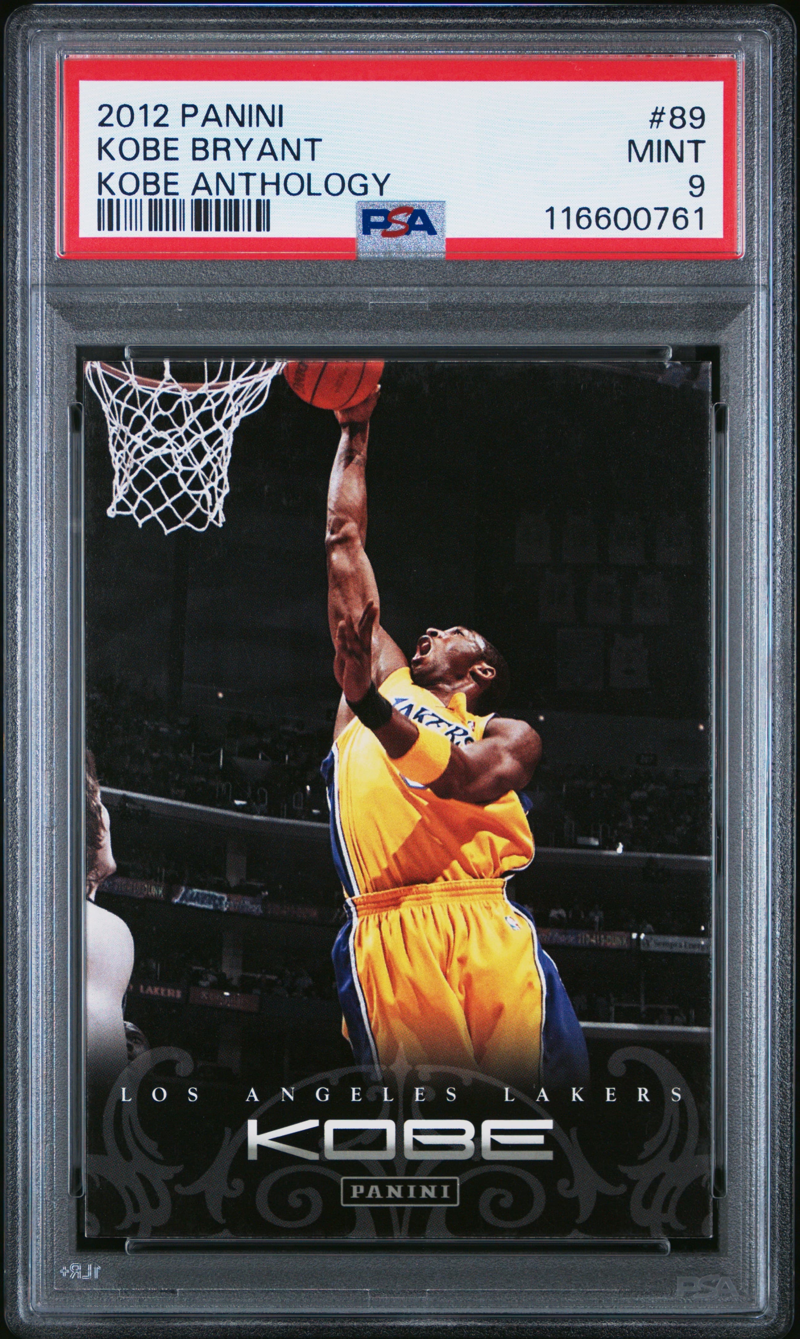 2012 PANINI KOBE ANTHOLOGY KOBE BRYANT #89 KOBE ANTHOLOGY MINT 9 116600761