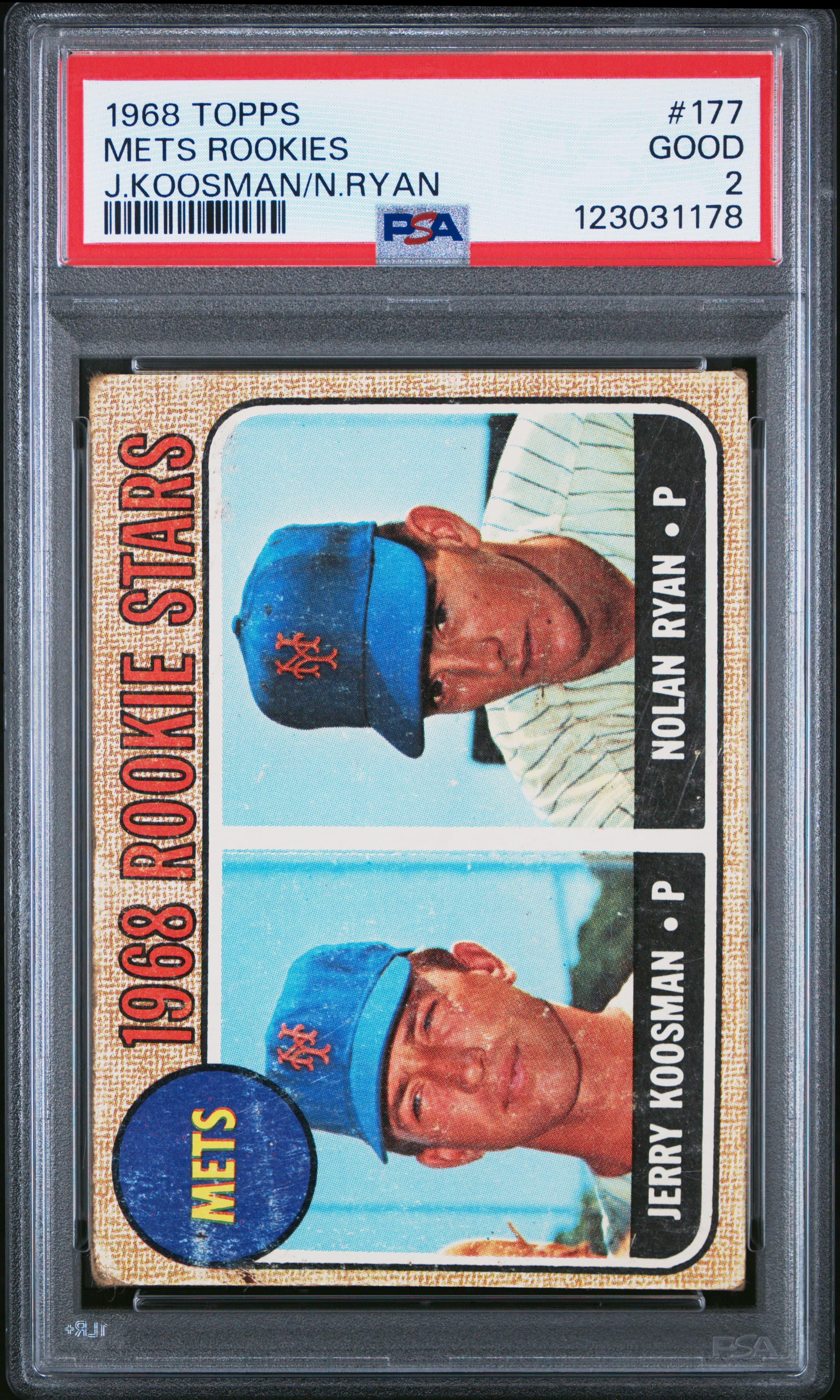 1968 TOPPS METS ROOKIES #177 J.KOOSMAN/N.RYAN GOOD 2 123031178