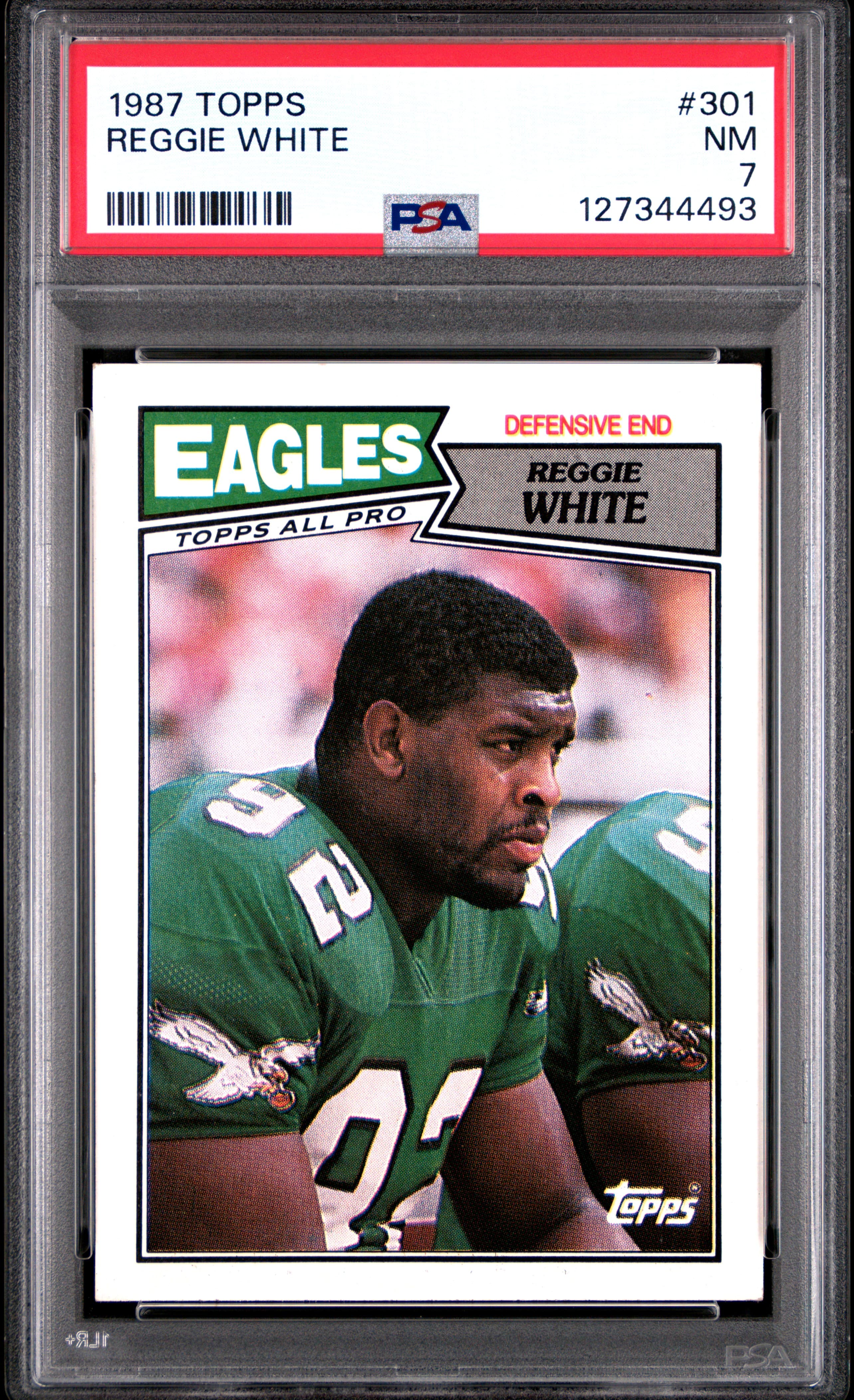 1987 TOPPS REGGIE WHITE #301 NM 7 127344493