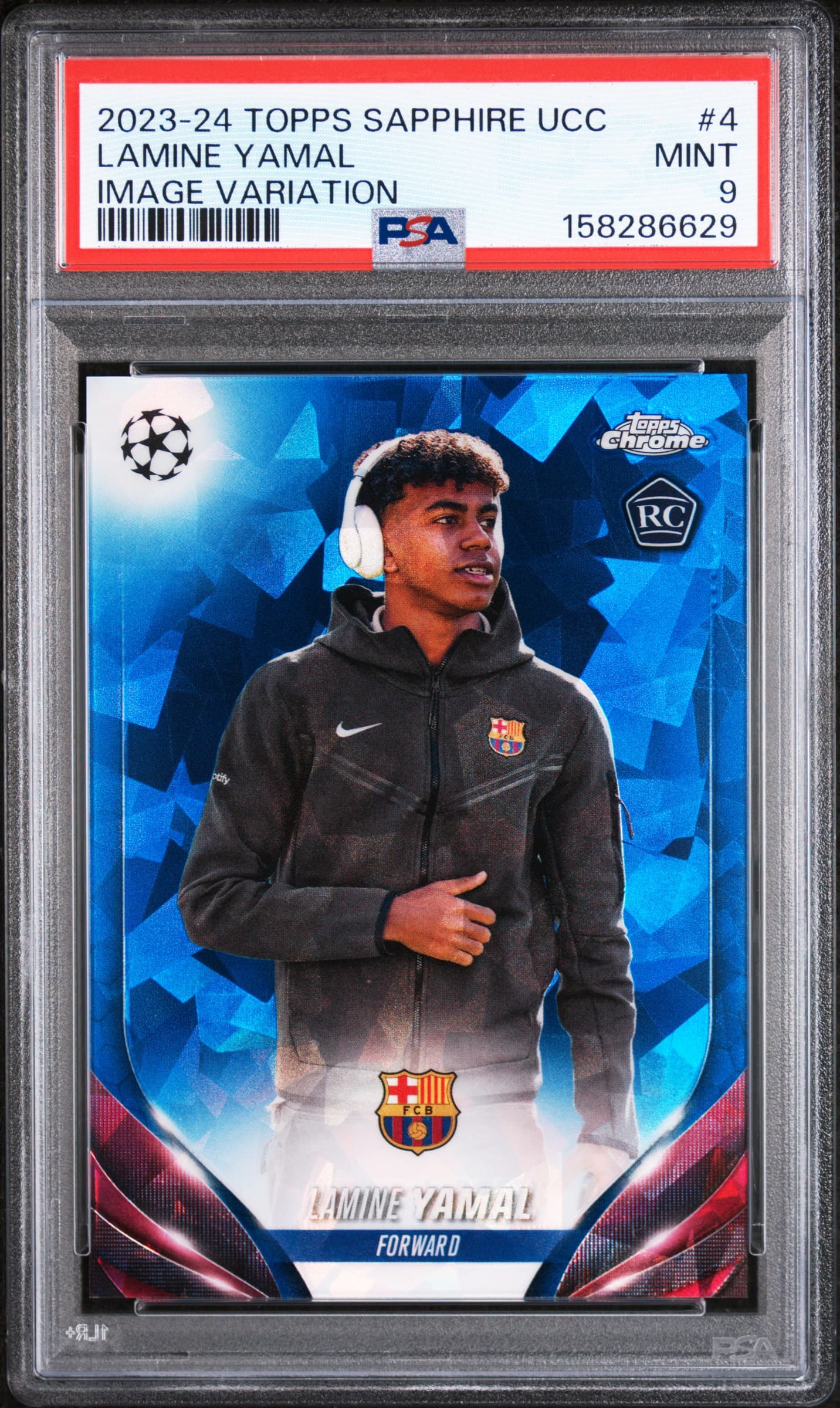 2023-24 TOPPS CHROME SAPPHIRE EDITION UEFA CLUB COMPETITIONS IMAGE VARIATIONS LAMINE YAMAL #4 MINT 9 158286629
