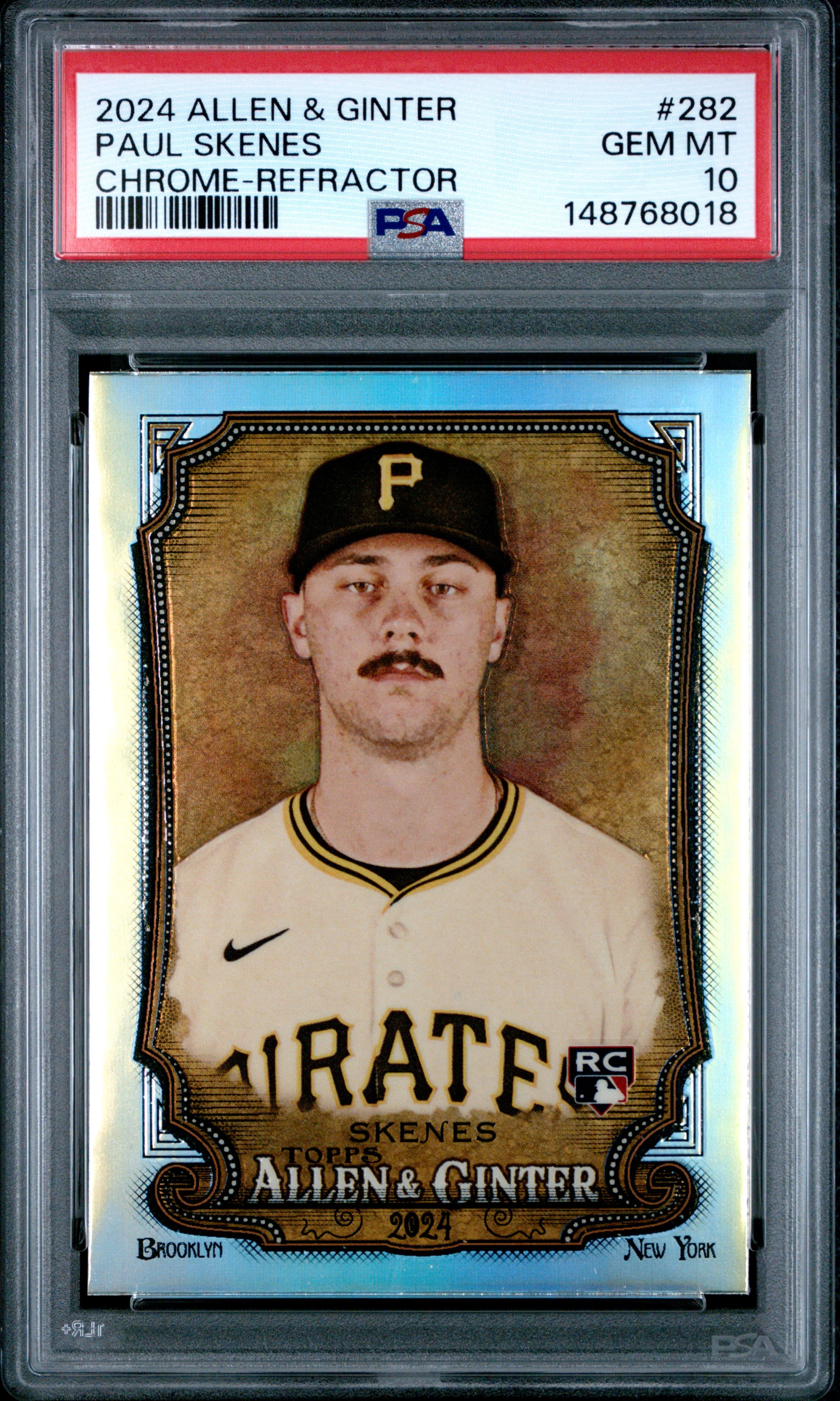 2024 TOPPS ALLEN & GINTER PAUL SKENES #282 CHROME-REFRACTOR GEM MT 10 148768018
