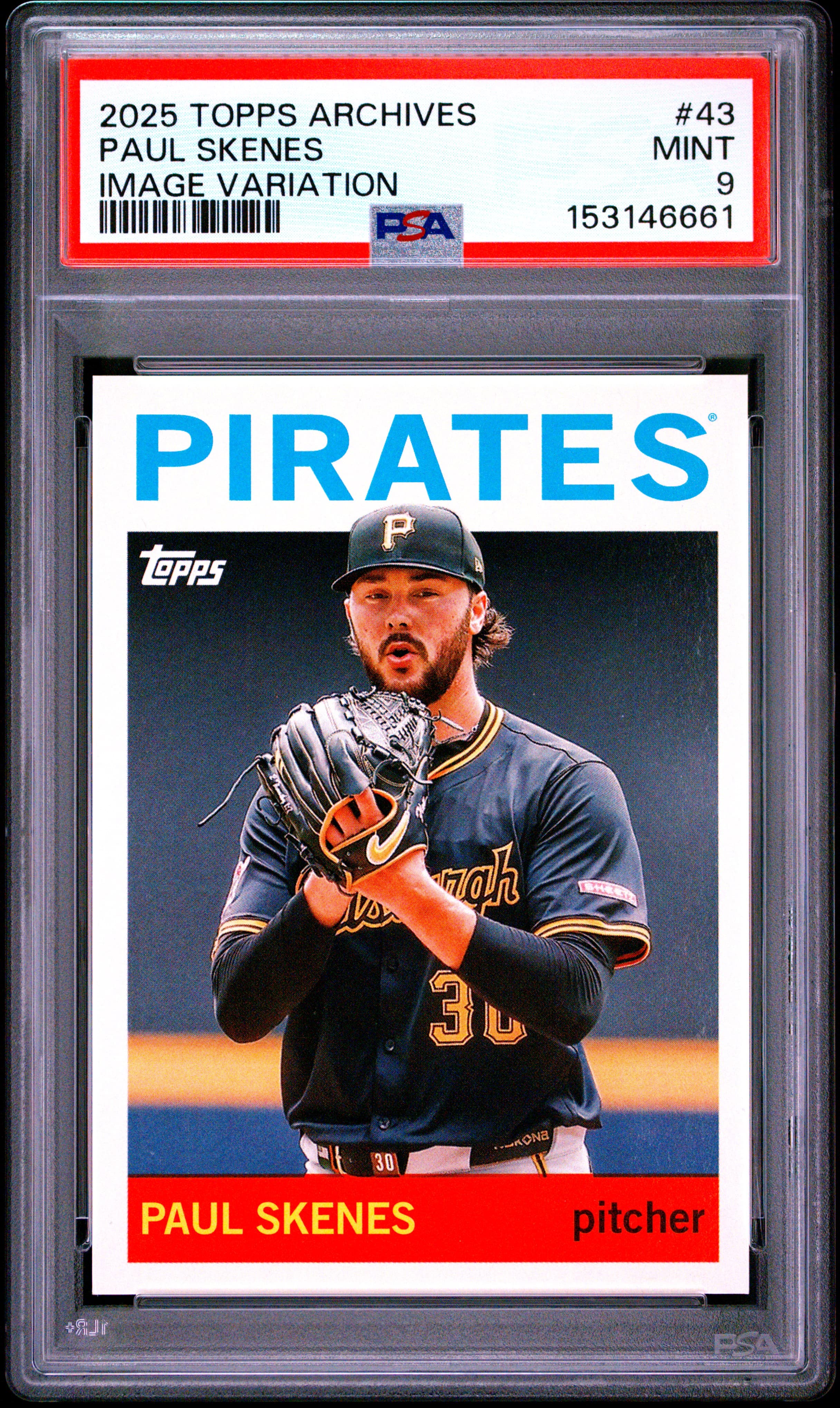 2025 TOPPS ARCHIVES PAUL SKENES #43 IMAGE VARIATION MINT 9 153146661